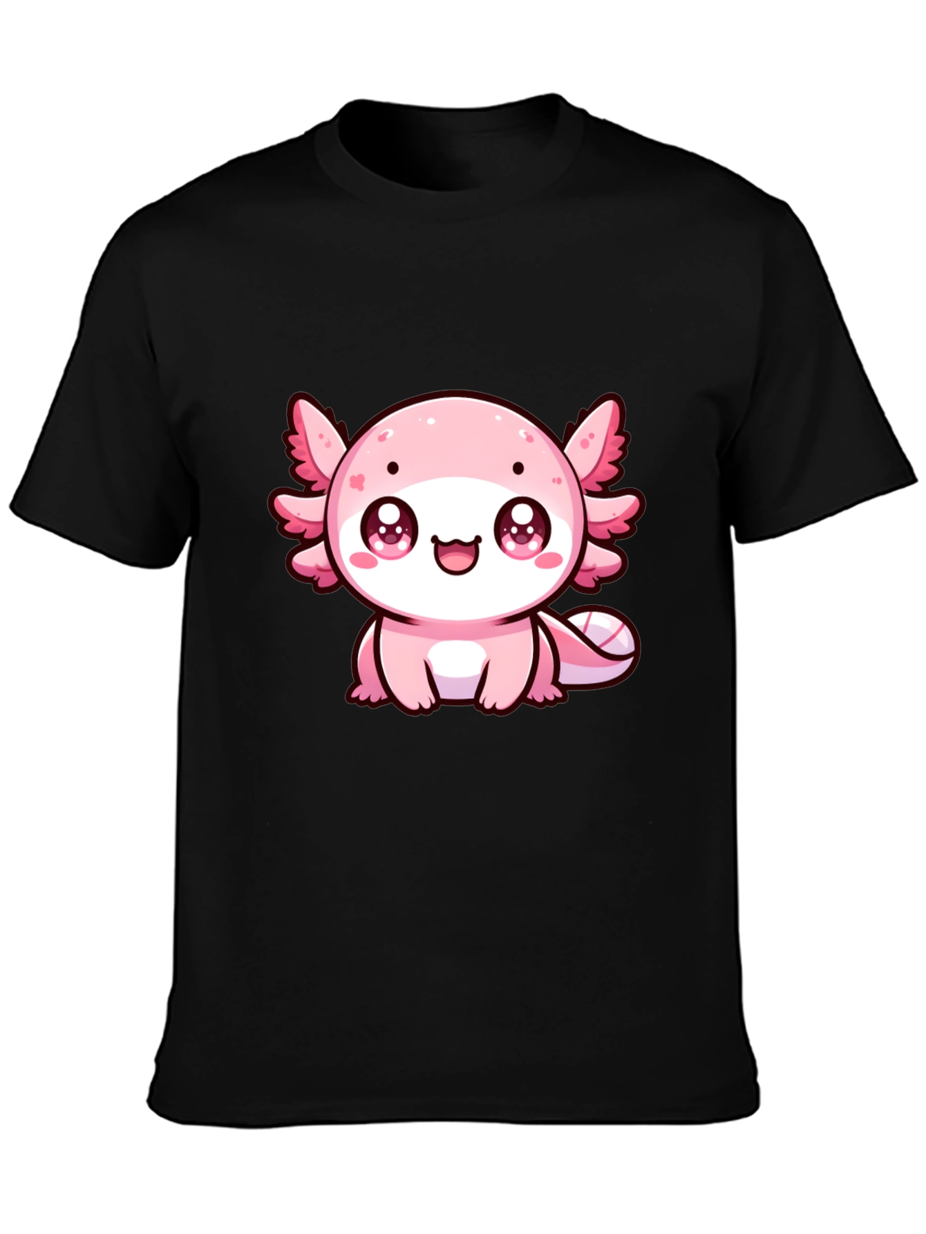 Cute Axolotl Graphic Tee - Black T-Shirt