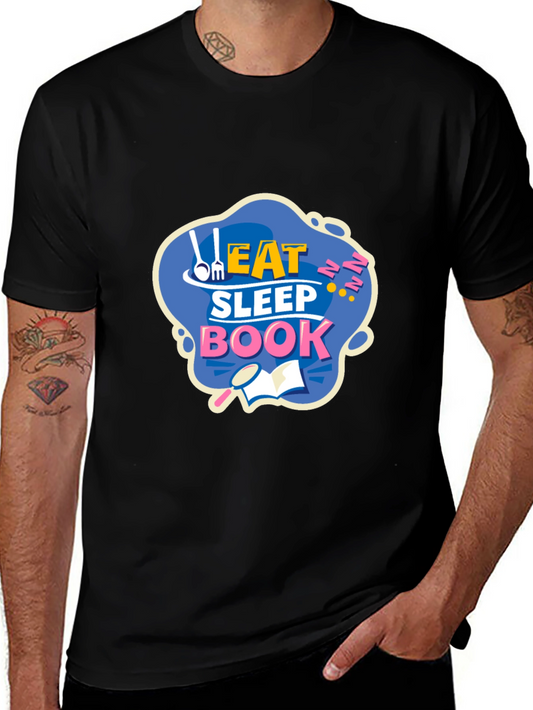 Eat Sleep Book T-Shirt - Funny Reader Tee