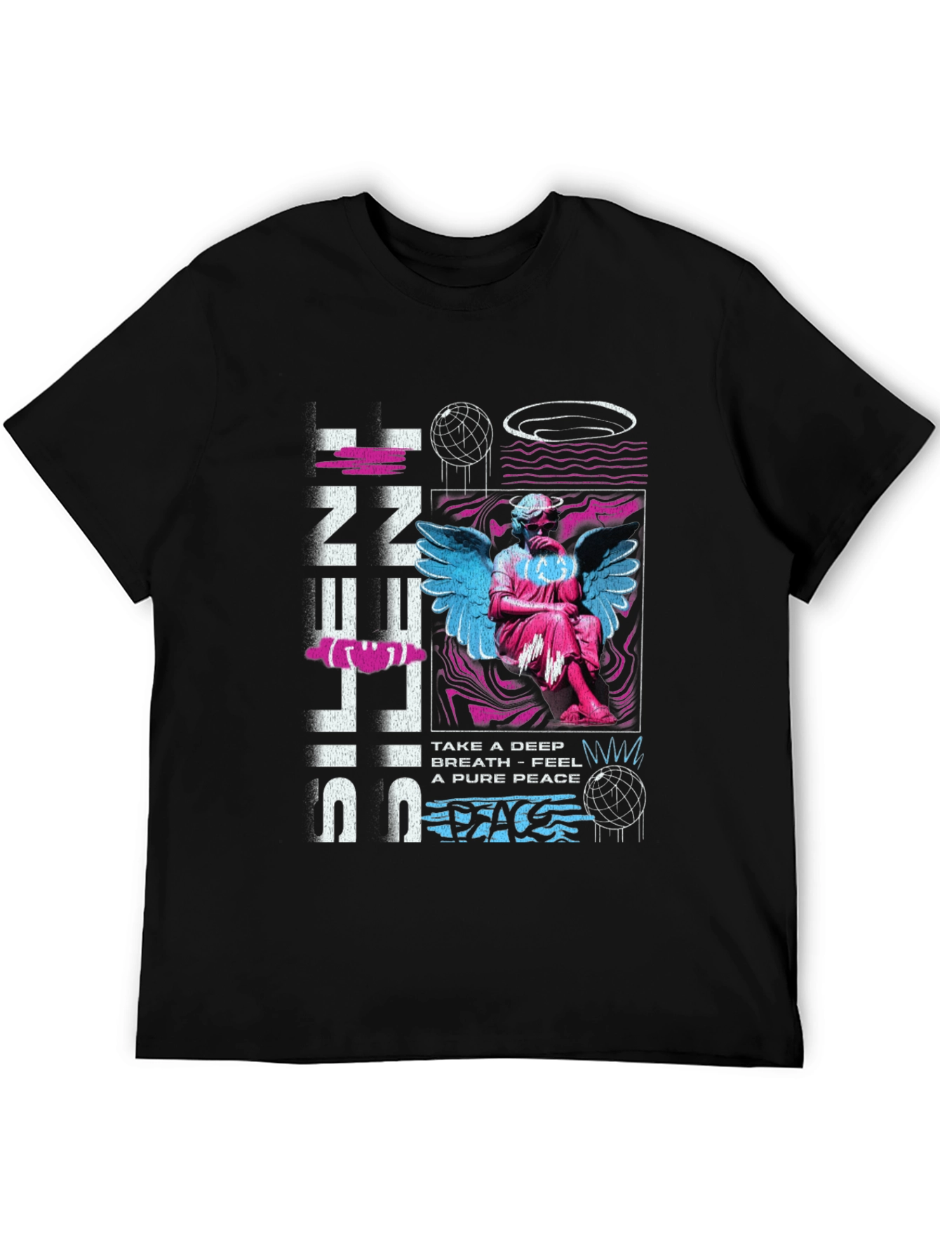 Silent Peace T-Shirt: Angel Graphic Tee