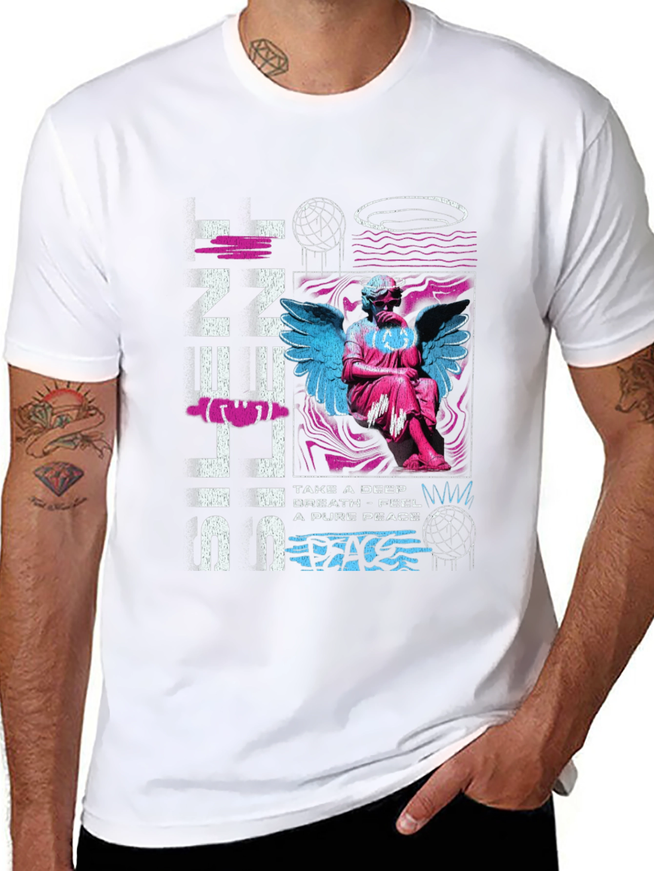 Silent Peace T-Shirt: Angel Graphic Tee