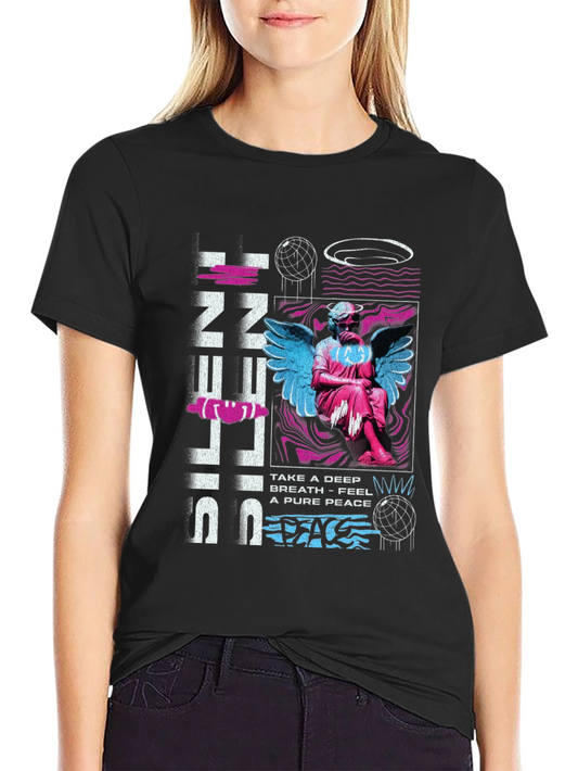 Silent Peace T-Shirt: Angel Graphic Tee