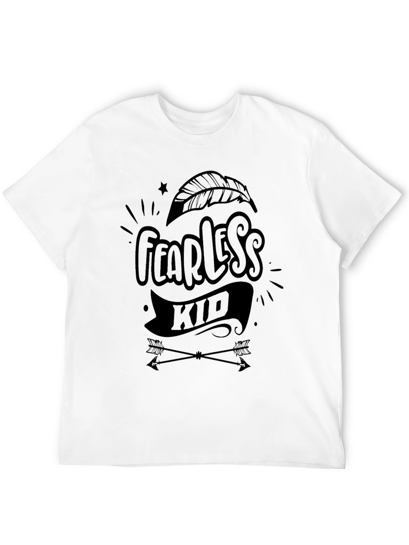Fearless Kid Graphic Print T-Shirt