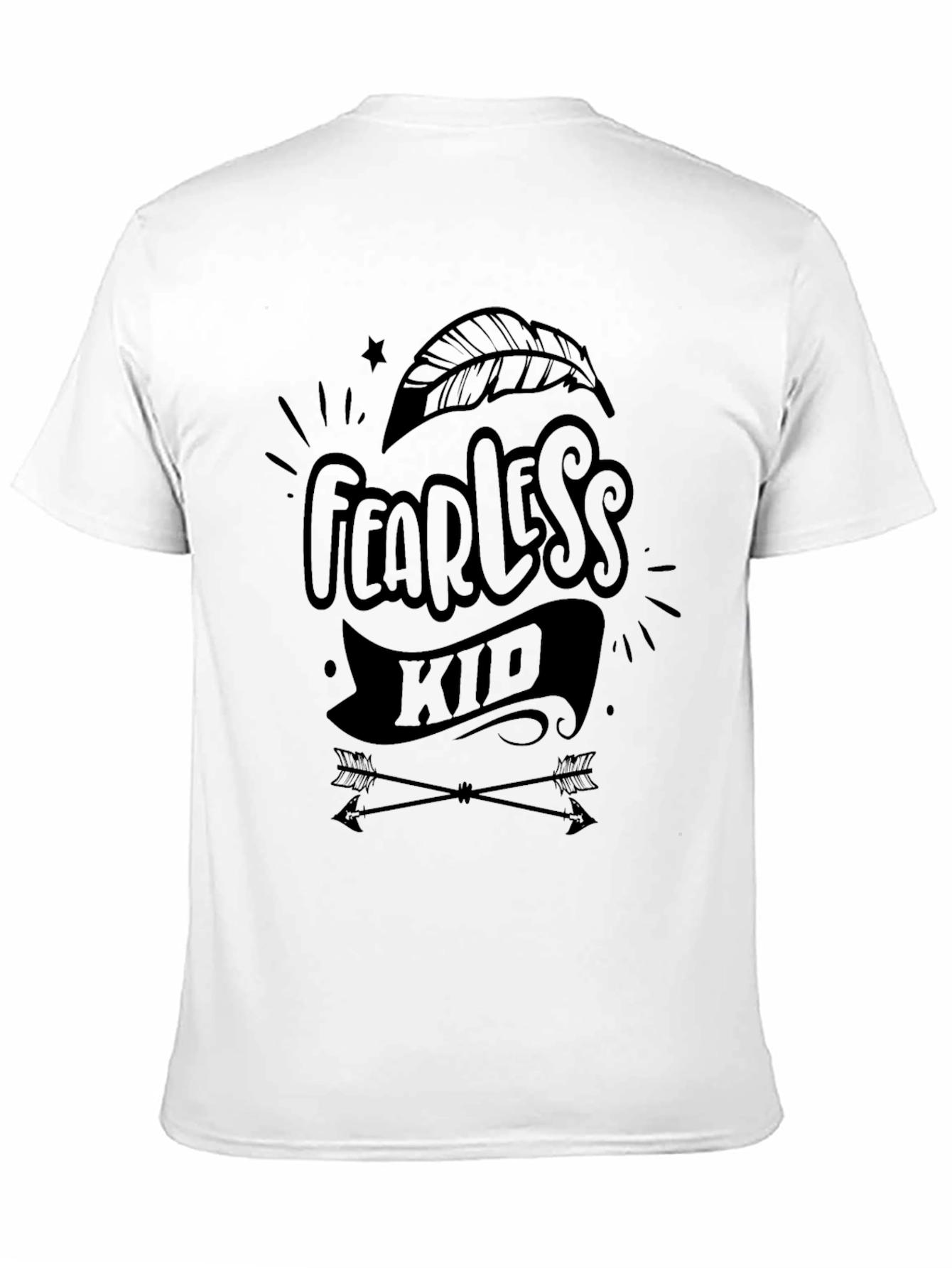 Fearless Kid Graphic Print T-Shirt