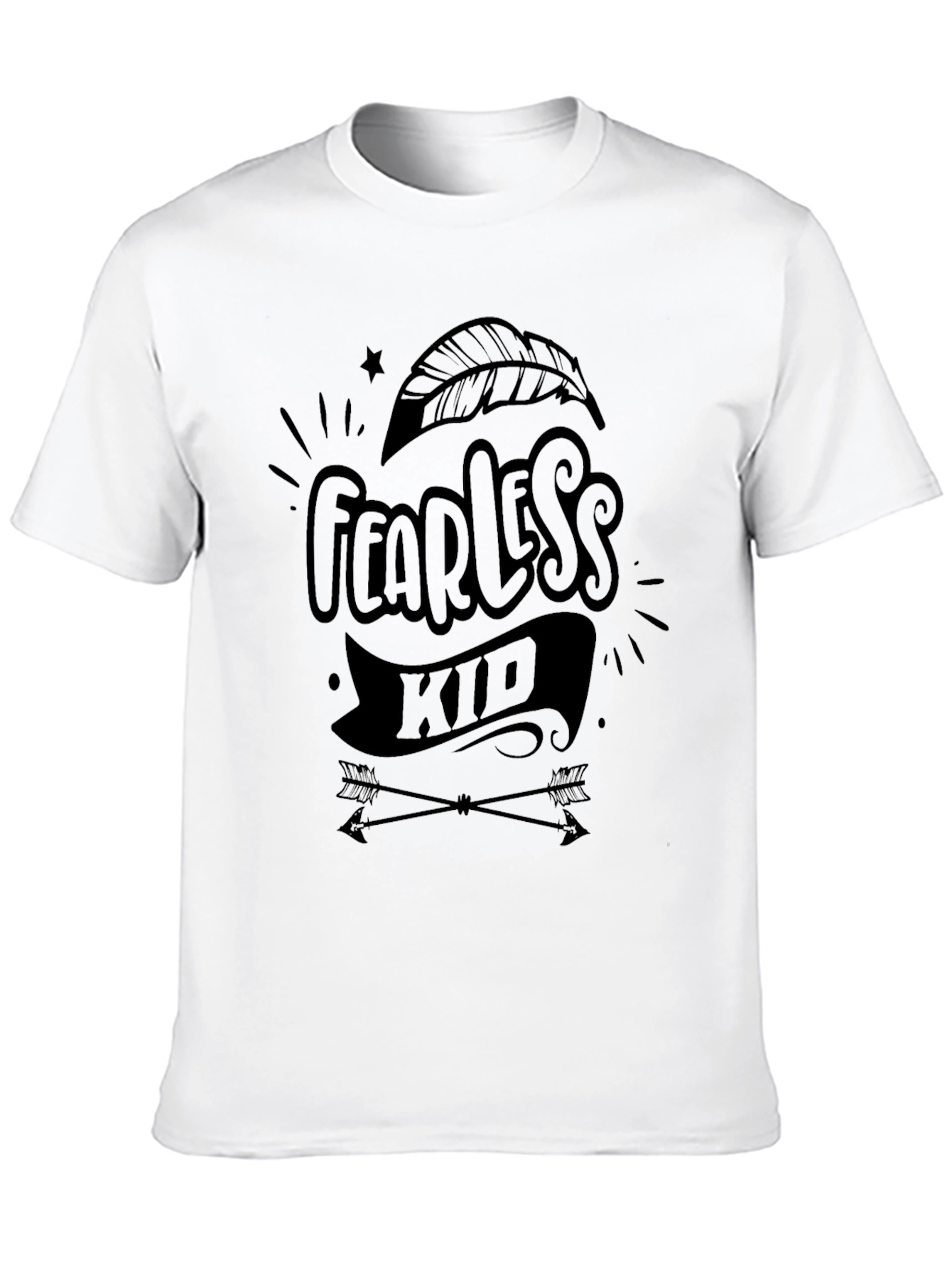 Fearless Kid Graphic Print T-Shirt