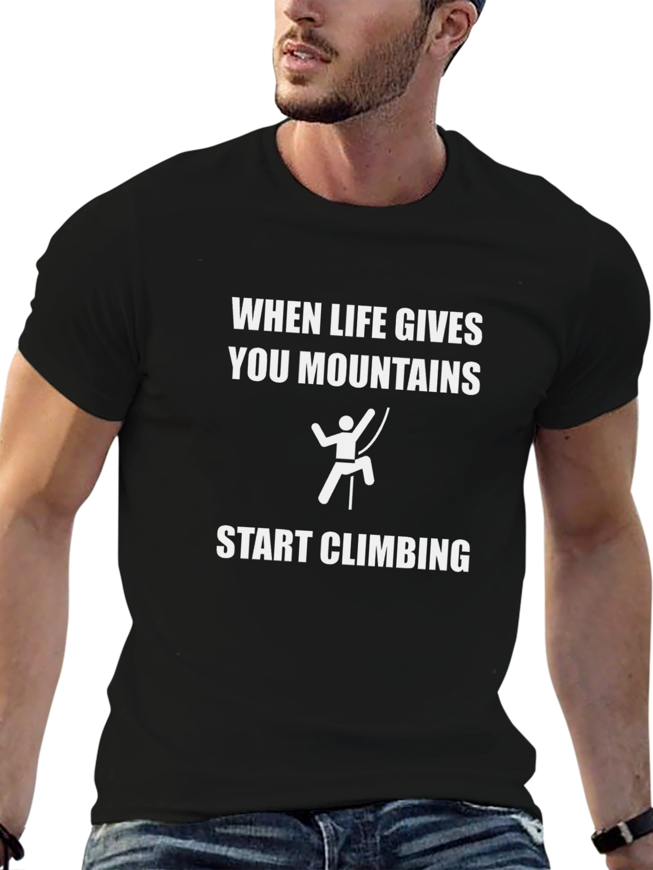 Life Gives Mountains - Climbing T-Shirt