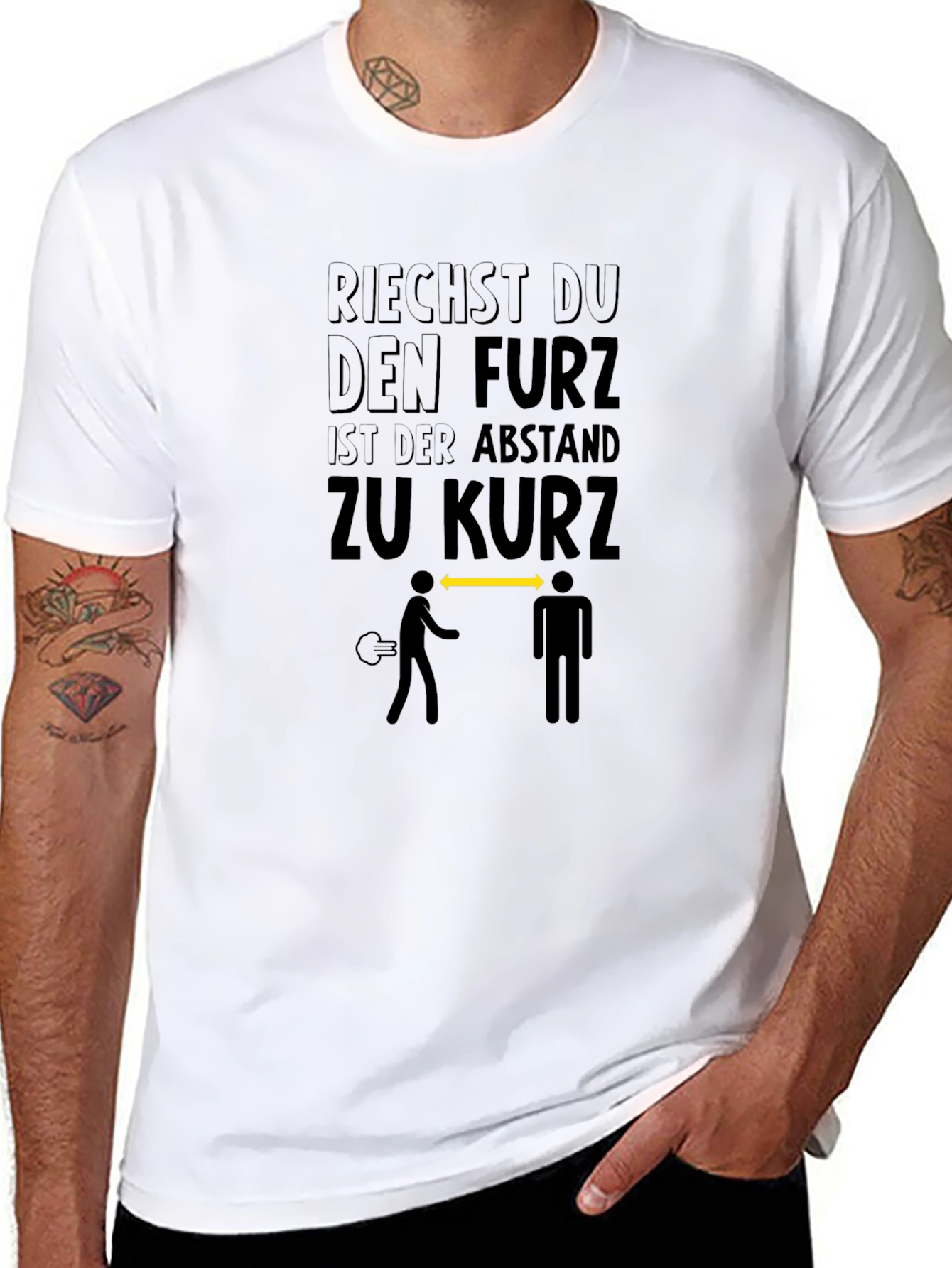 Funny German T-Shirt Riechst Du Den Furz?