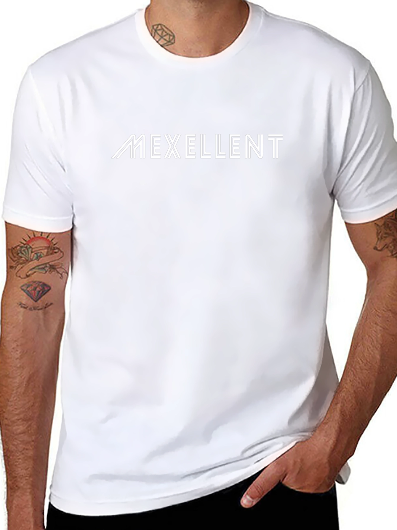 MEXCELLENT Black T-Shirt for Men