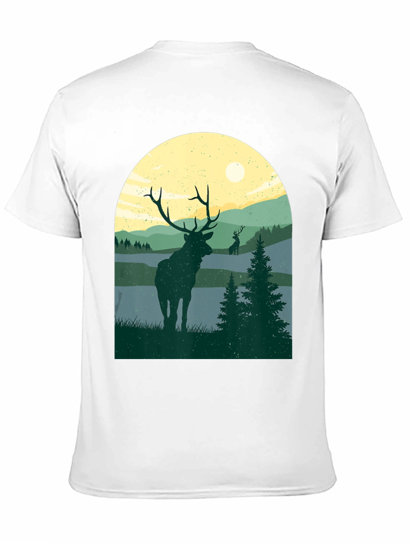 Elk Silhouette T-Shirt - Nature Inspired Design