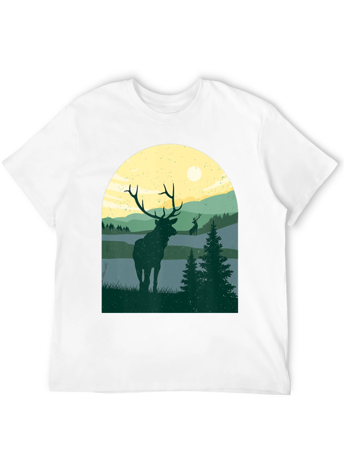 Elk Silhouette T-Shirt - Nature Inspired Design