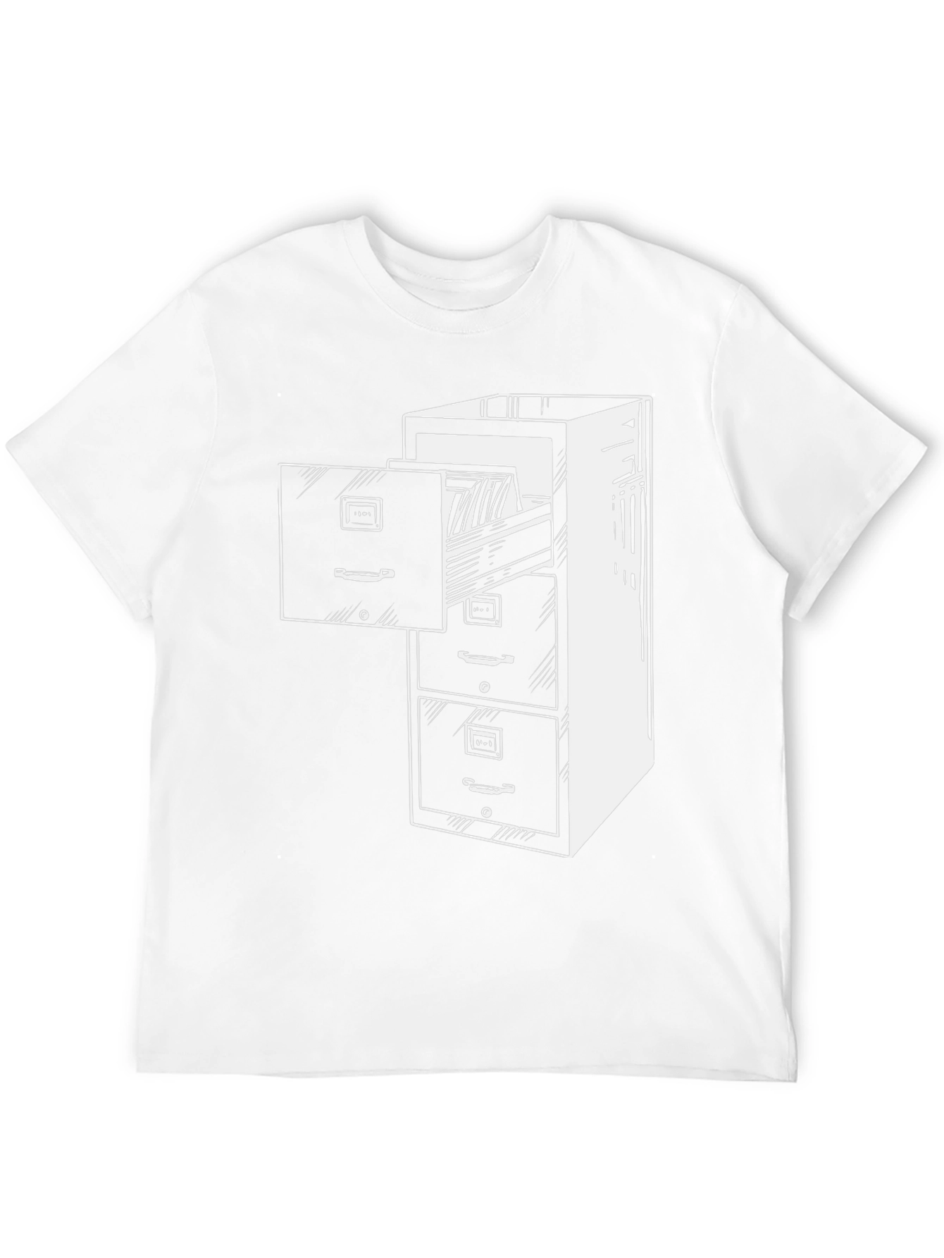 Filing Cabinet Graphic T-Shirt - Office Humor Tee