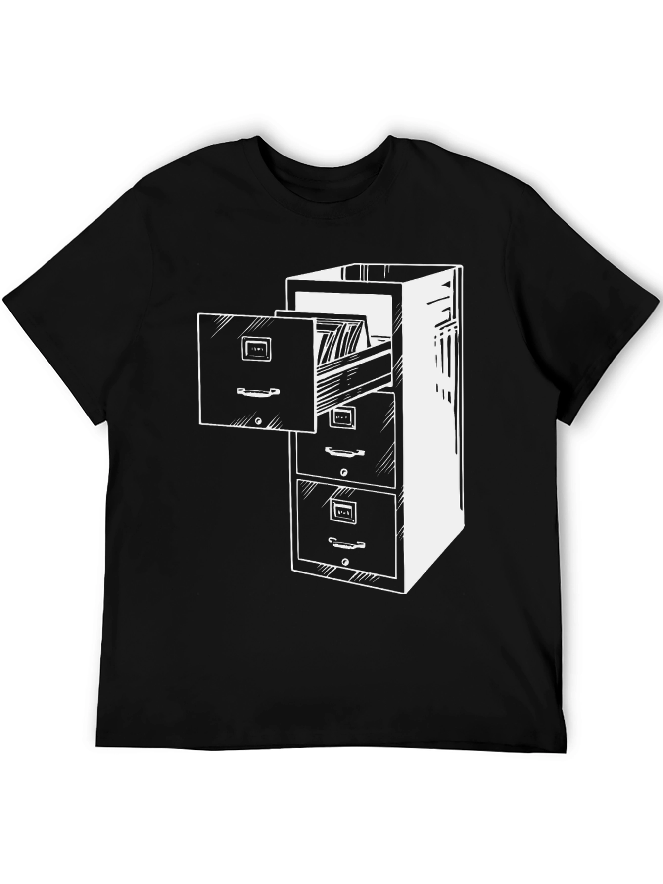 Filing Cabinet Graphic T-Shirt - Office Humor Tee