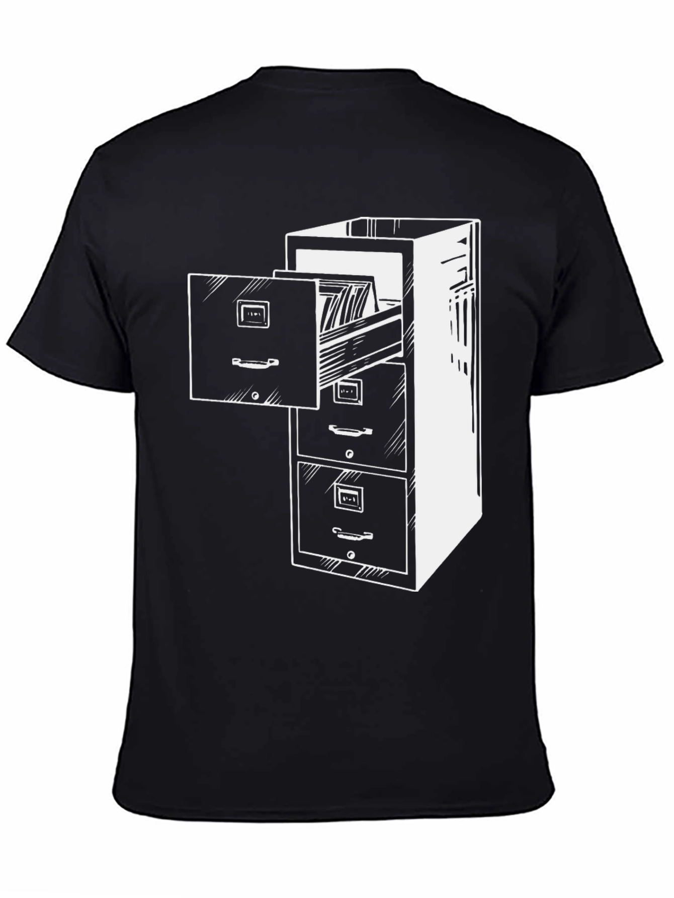 Filing Cabinet Graphic T-Shirt - Office Humor Tee