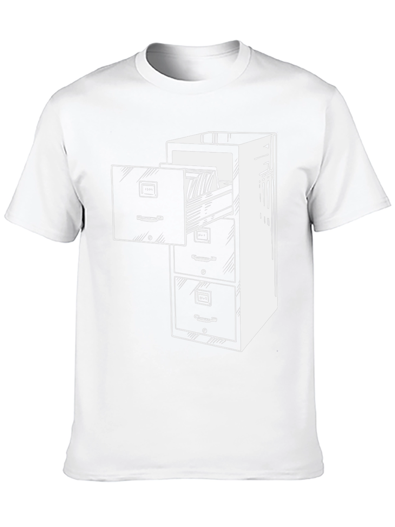 Filing Cabinet Graphic T-Shirt - Office Humor Tee
