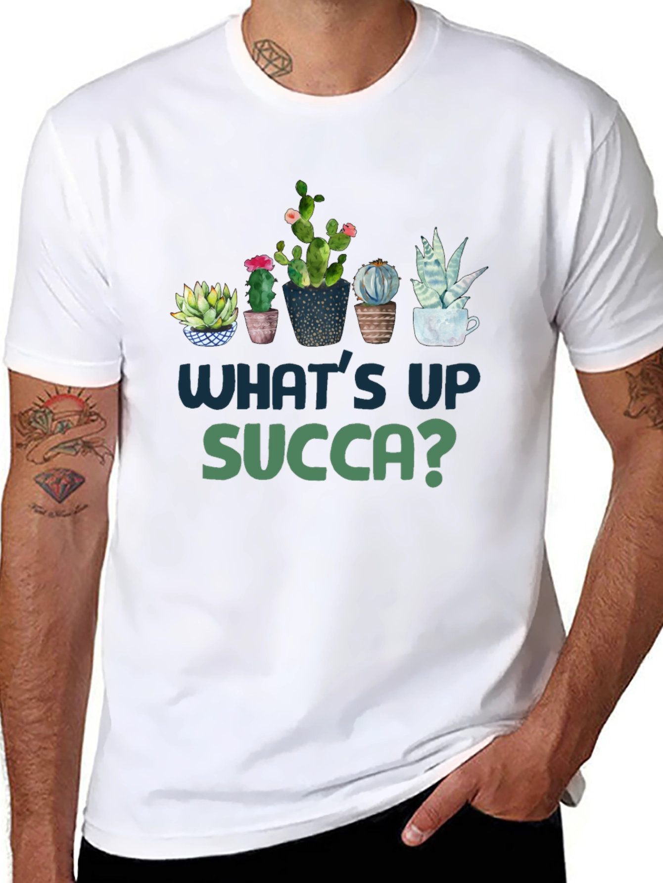Whats Up SUCCA T-Shirt - Cactus & Succulent Tee