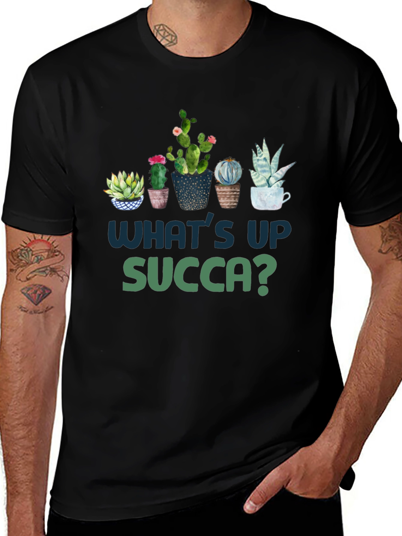 Whats Up SUCCA T-Shirt - Cactus & Succulent Tee