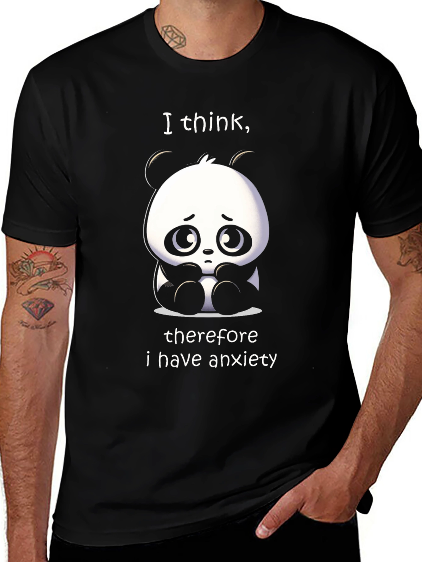 Anxiety Panda T-Shirt - Funny Graphic Tee