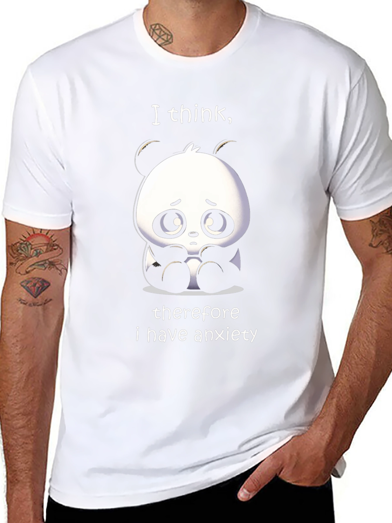 Anxiety Panda T-Shirt - Funny Graphic Tee