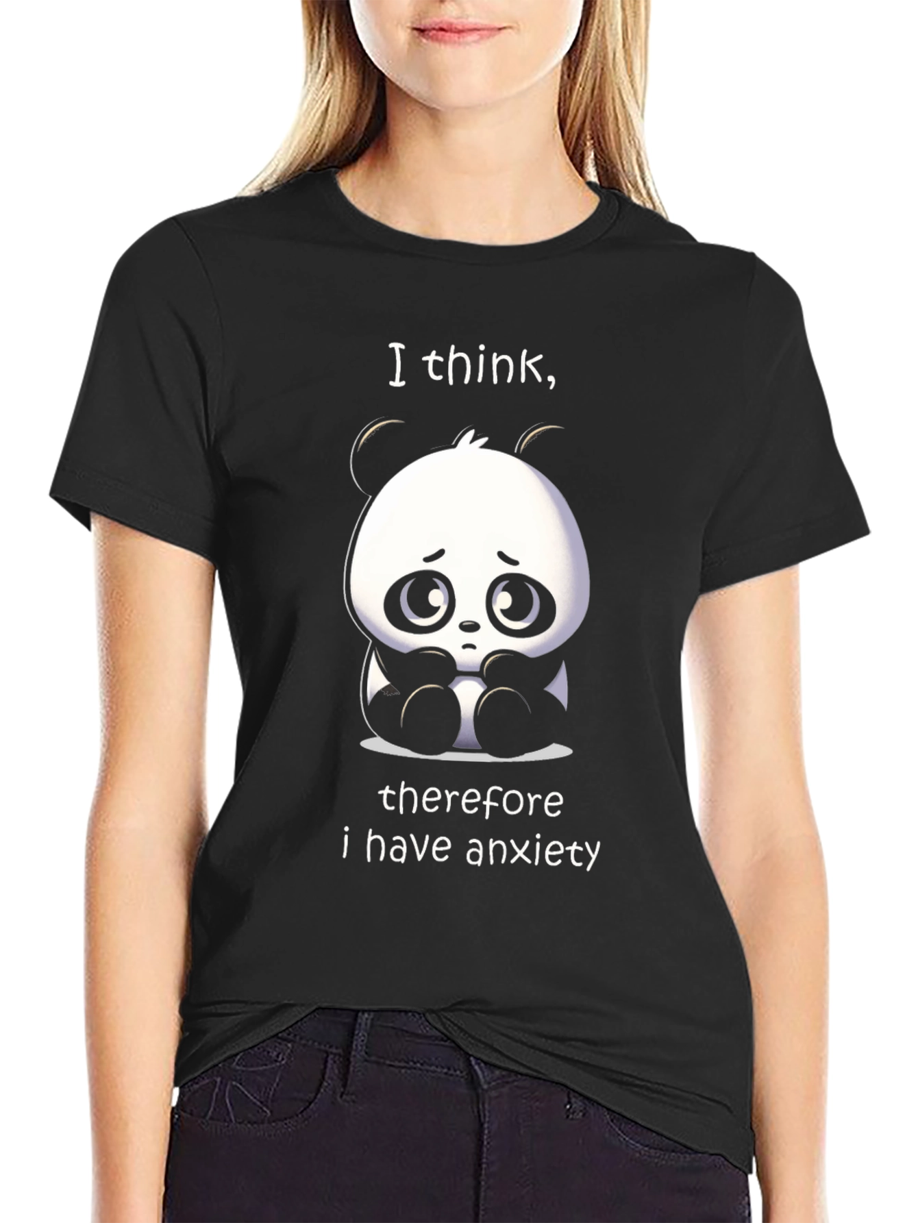 Anxiety Panda T-Shirt - Funny Graphic Tee