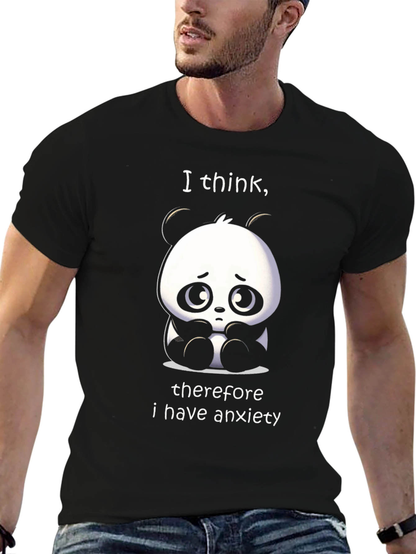 Anxiety Panda T-Shirt - Funny Graphic Tee