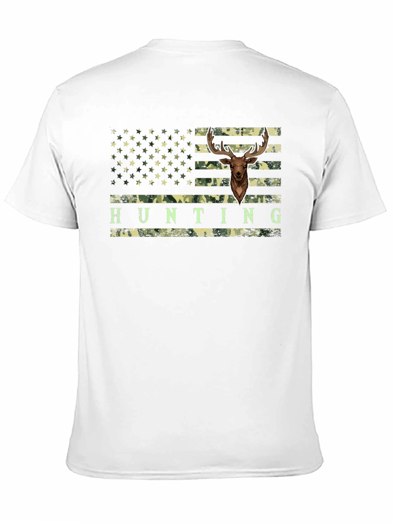 Hunting Flag Deer Graphic T-Shirt