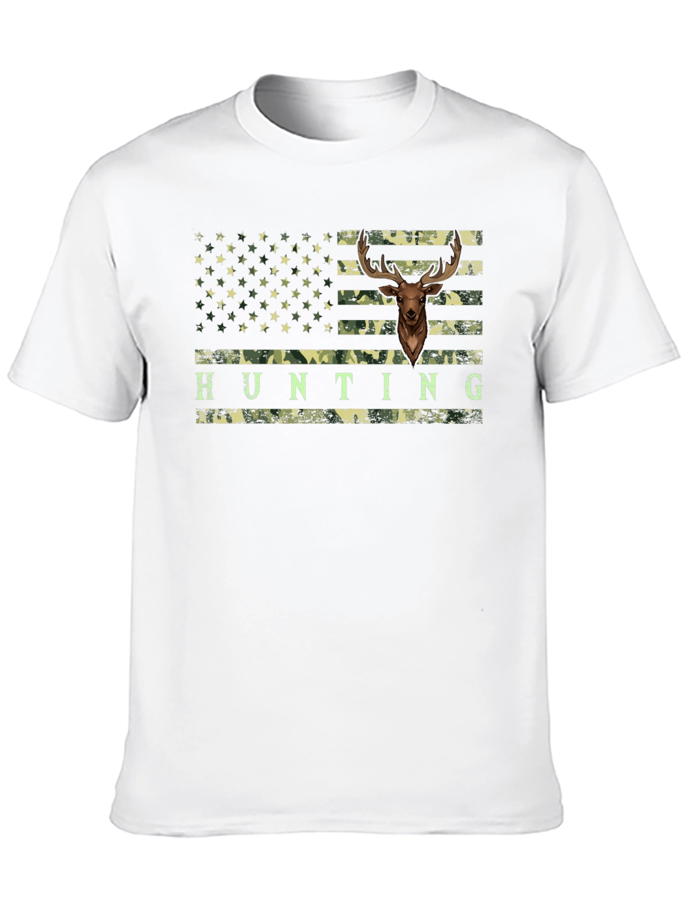 Hunting Flag Deer Graphic T-Shirt
