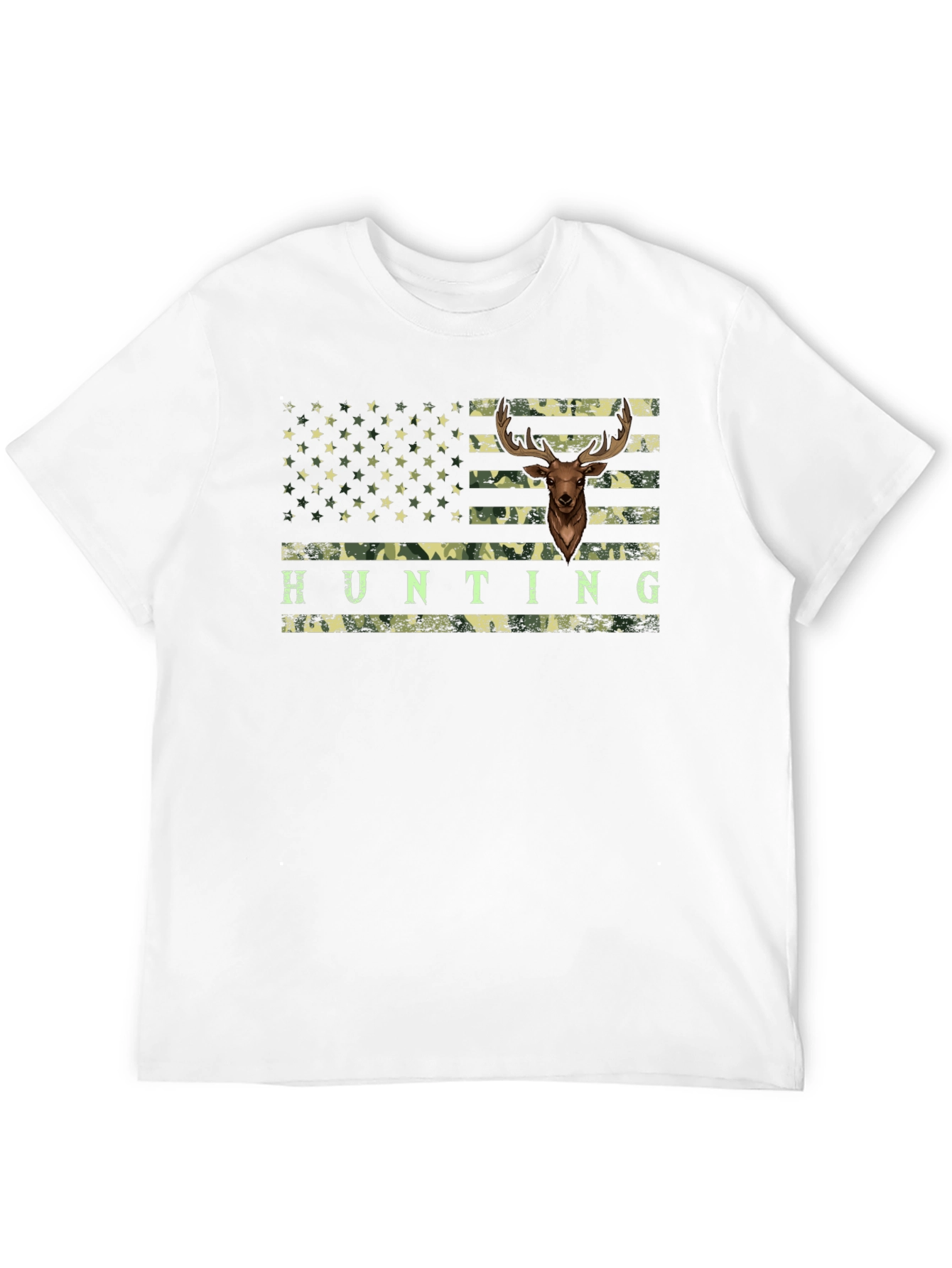 Hunting Flag Deer Graphic T-Shirt