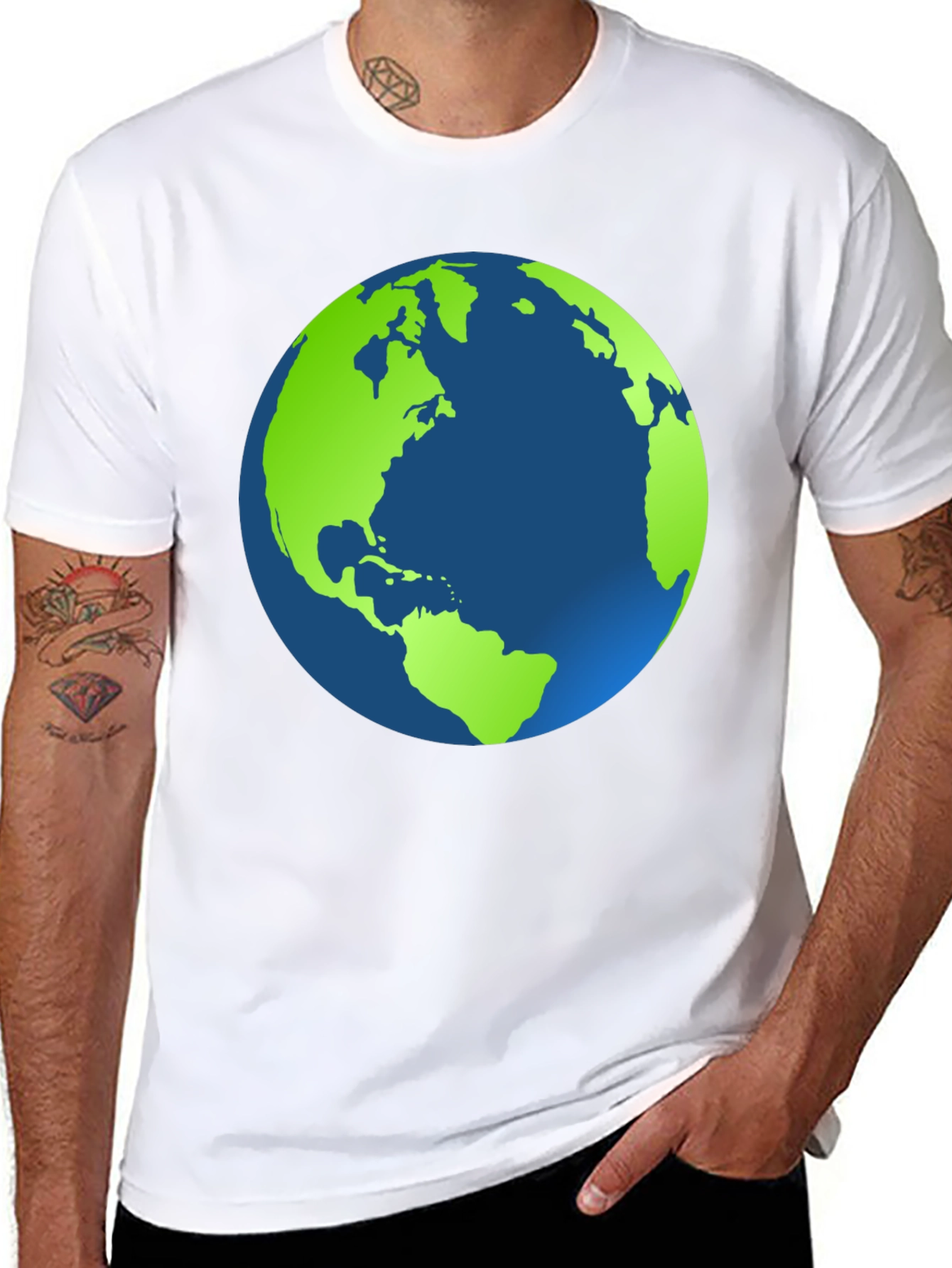 Earth Graphic Black T-Shirt