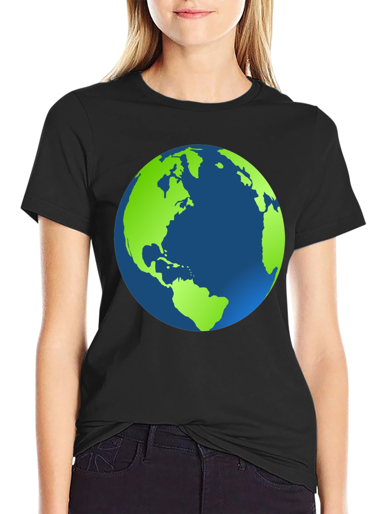 Earth Graphic Black T-Shirt