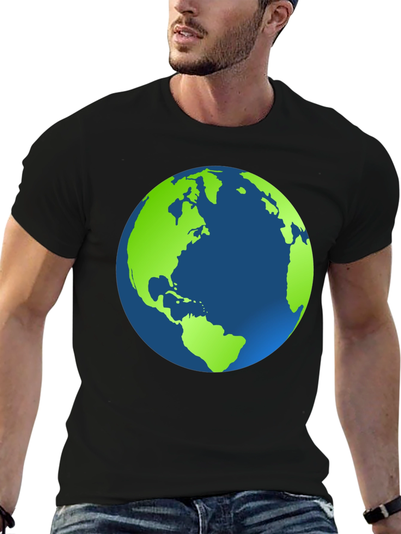 Earth Graphic Black T-Shirt