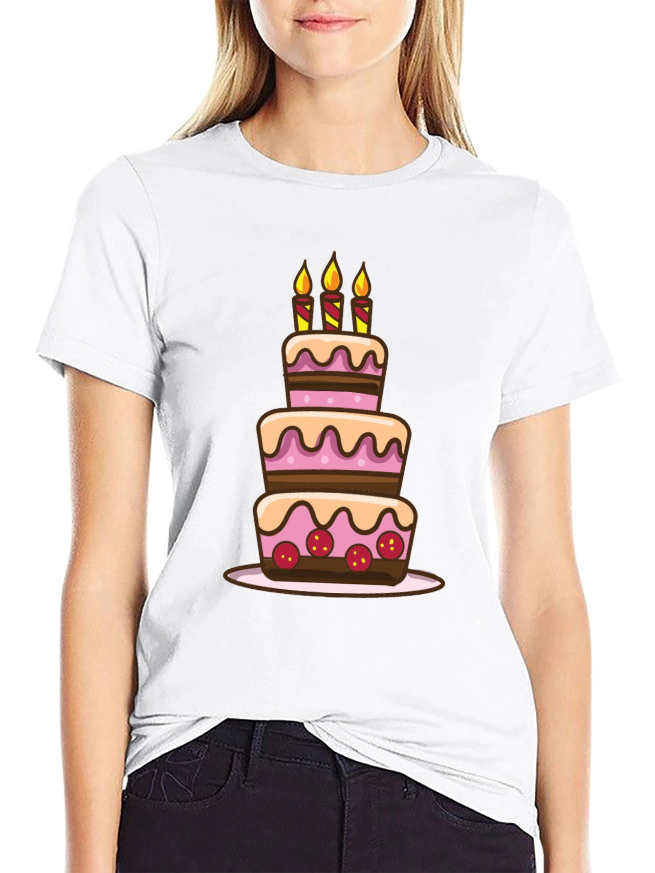 Birthday Cake Graphic Tee - Celebrate in Style