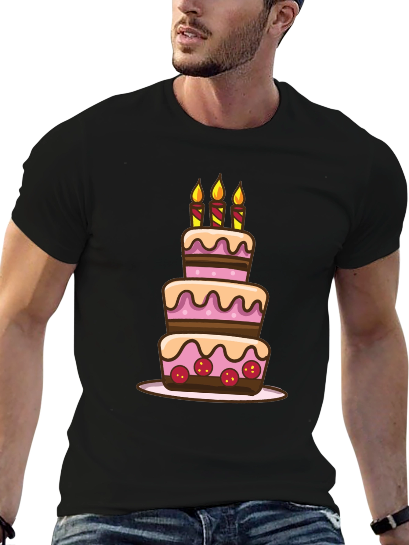 Birthday Cake Graphic Tee - Celebrate in Style