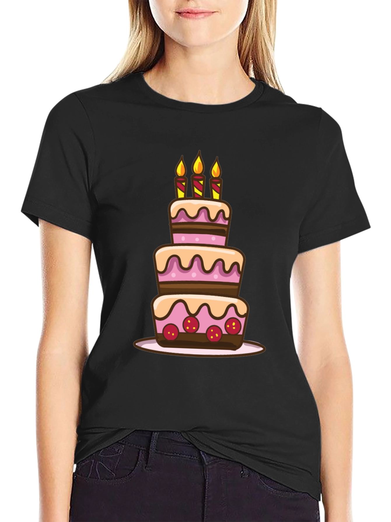 Birthday Cake Graphic Tee - Celebrate in Style
