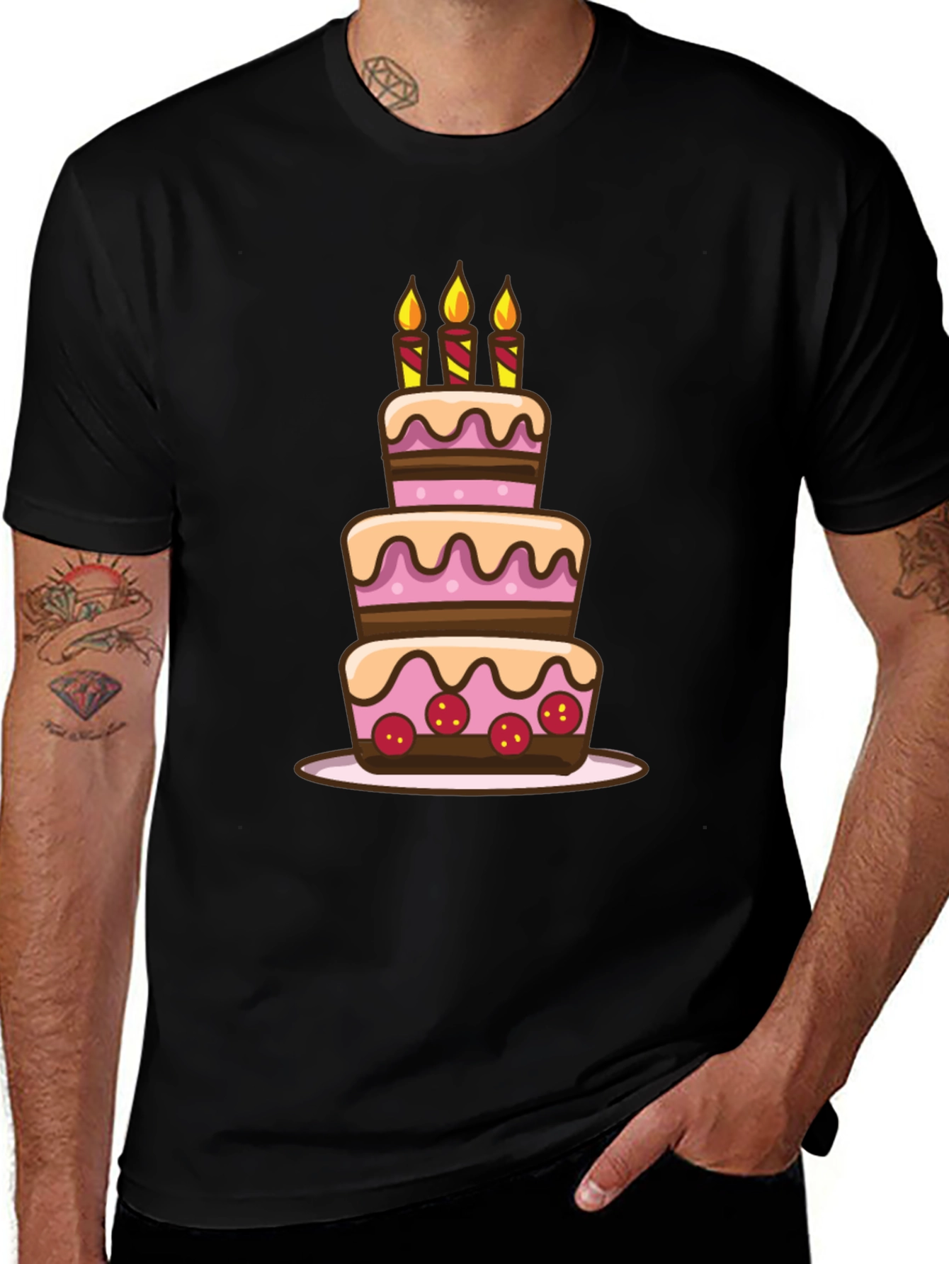 Birthday Cake Graphic Tee - Celebrate in Style