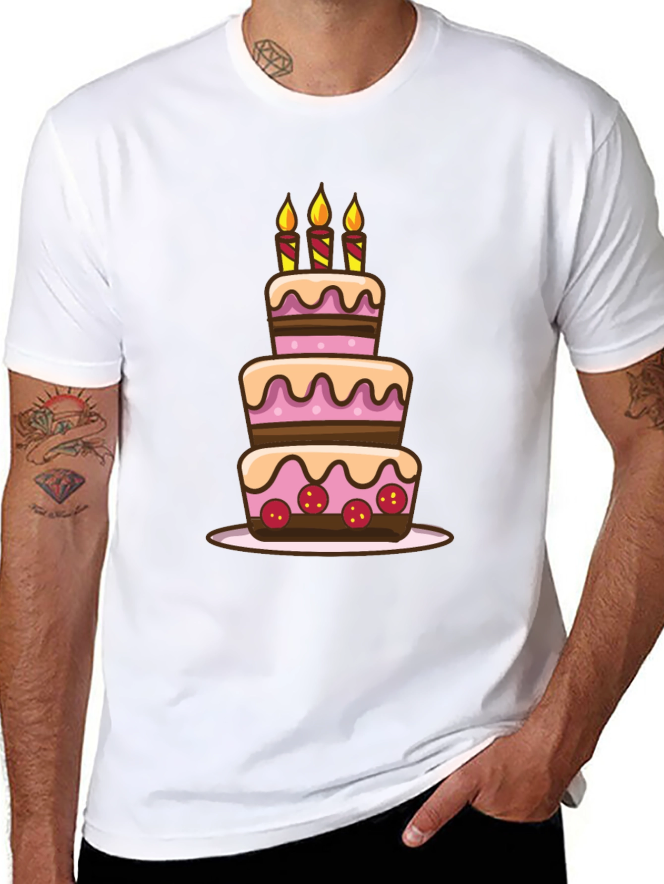 Birthday Cake Graphic Tee - Celebrate in Style