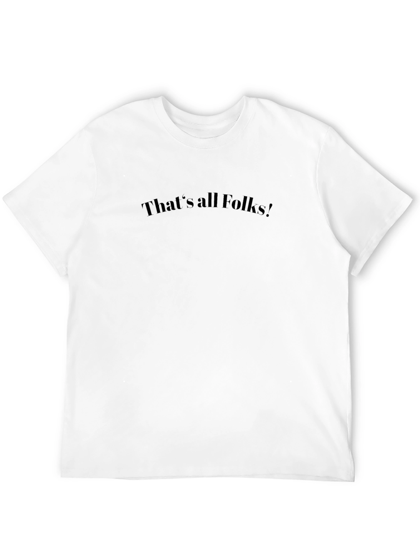 Thats All Folks! Graphic Black T-Shirt