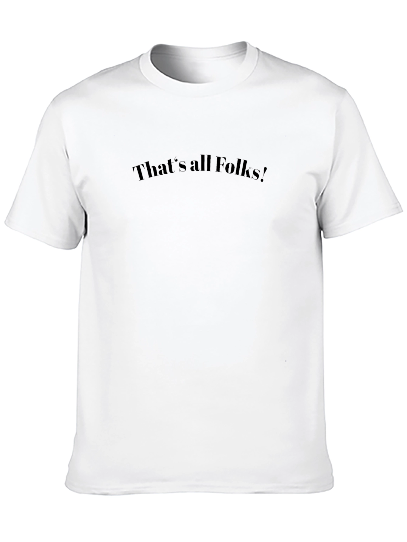 Thats All Folks! Graphic Black T-Shirt