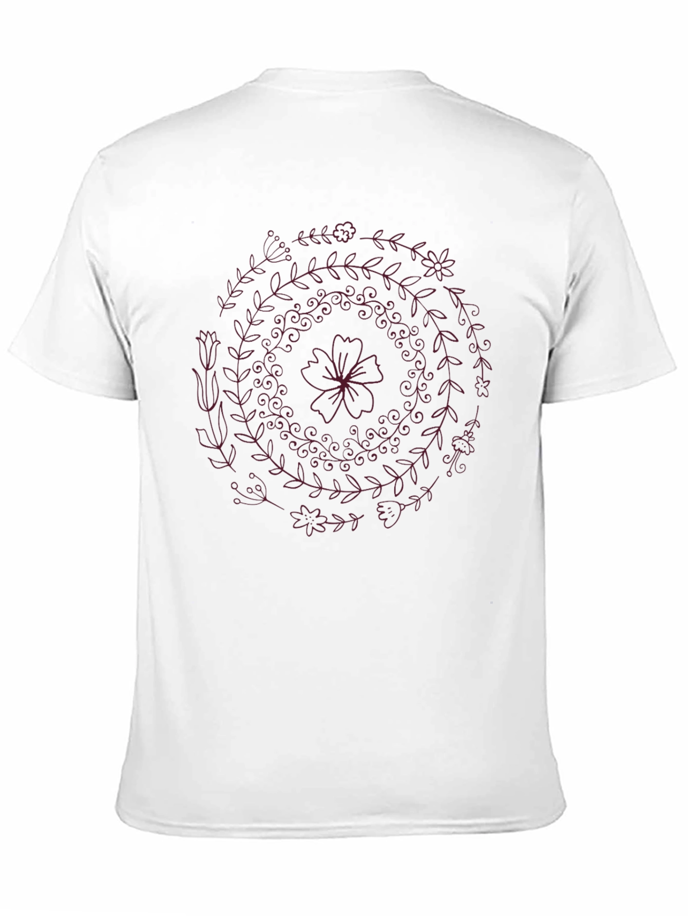 Floral Mandala Graphic Black T-Shirt
