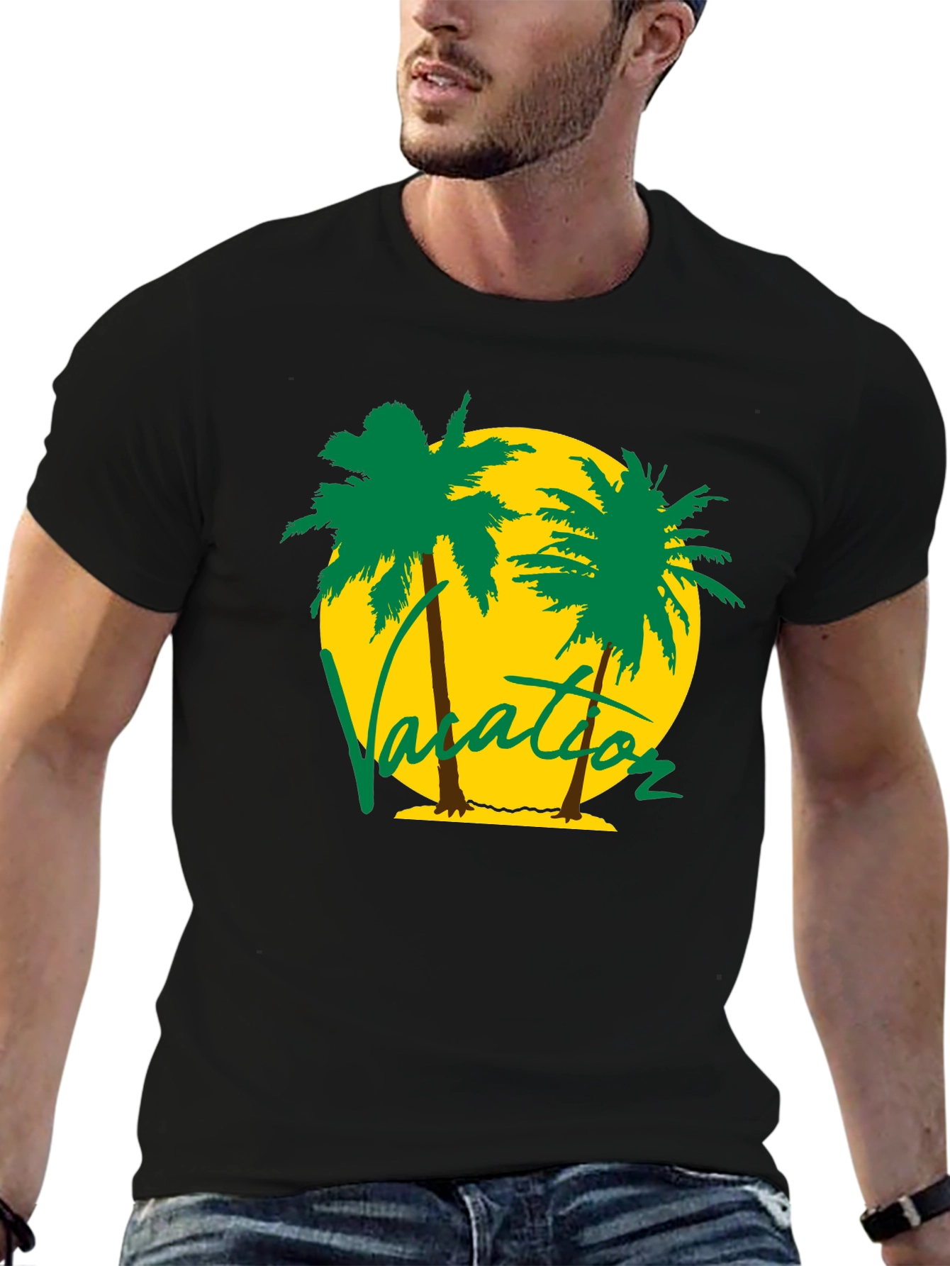 Vacation Palm Tree Graphic Tee - Summer Ready!