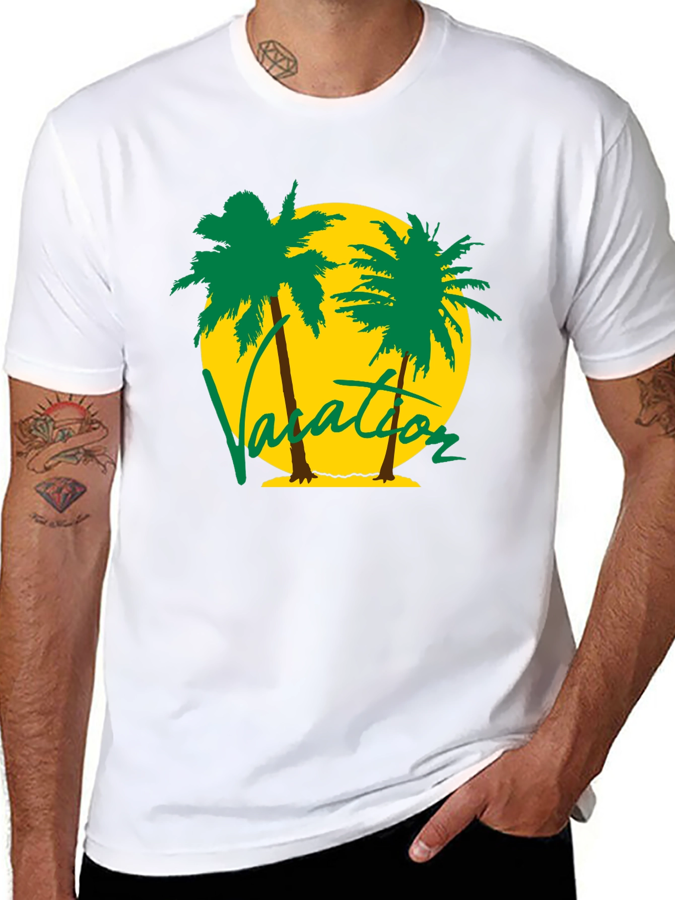 Vacation Palm Tree Graphic Tee - Summer Ready!