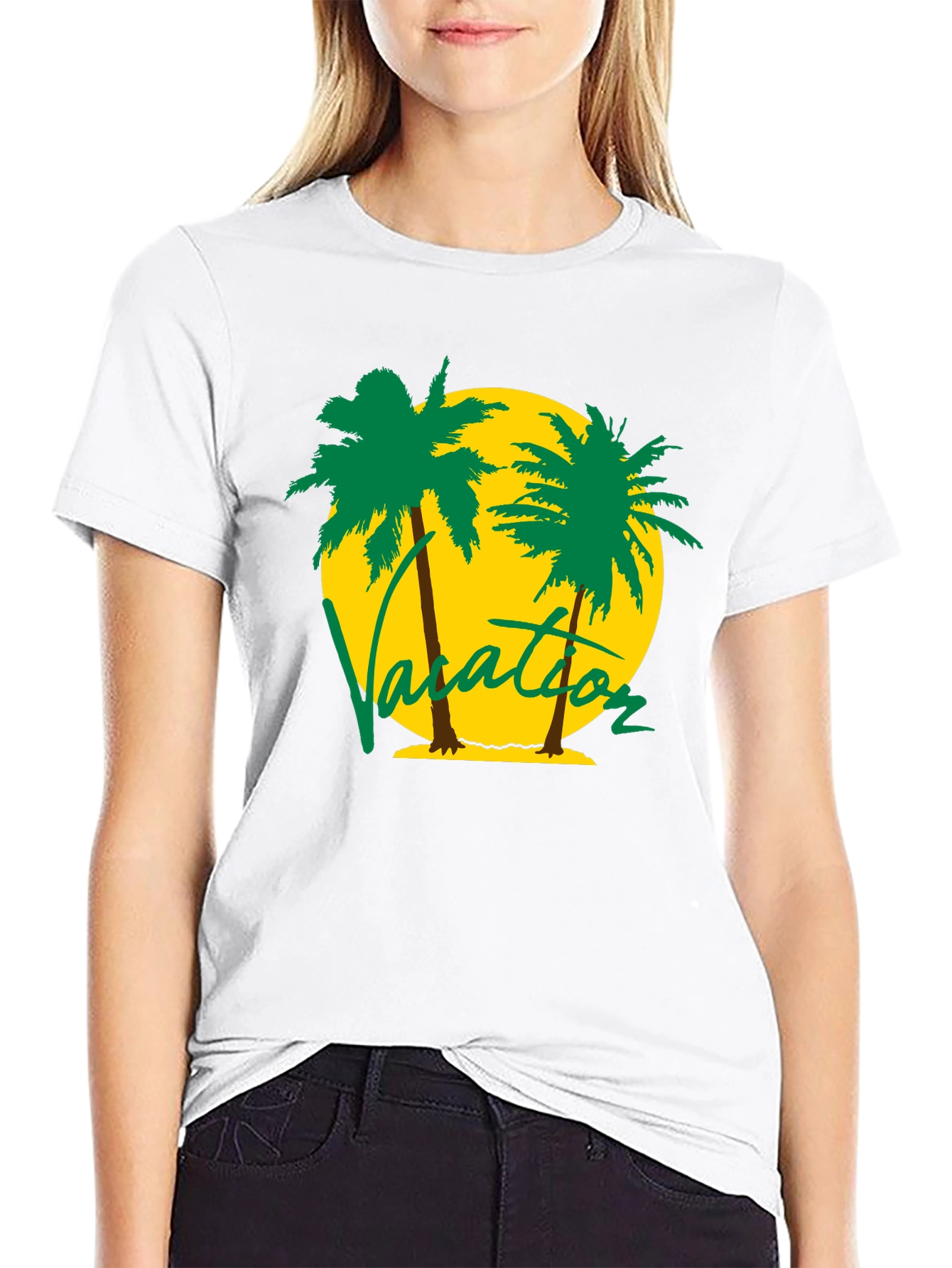 Vacation Palm Tree Graphic Tee - Summer Ready!