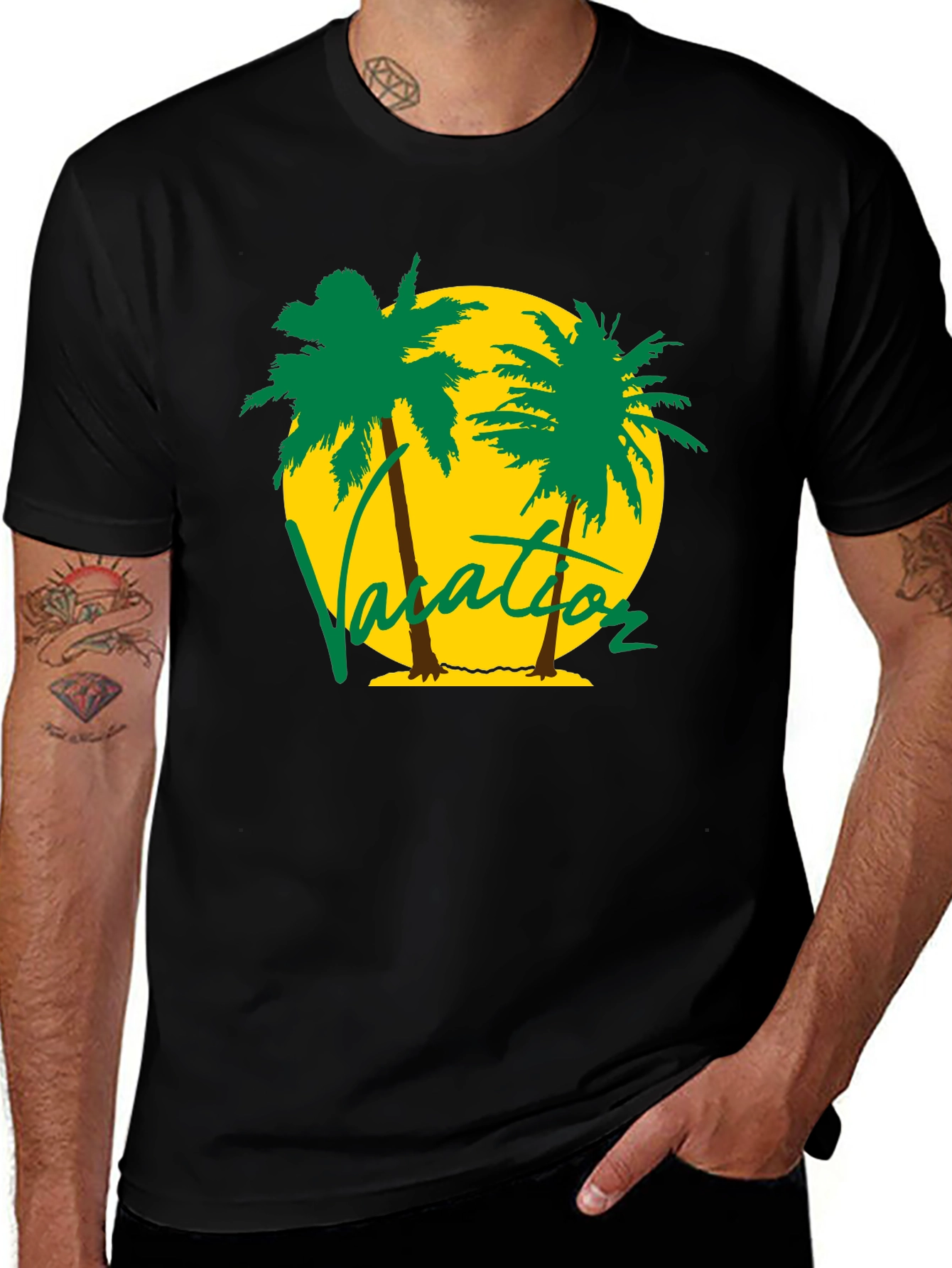 Vacation Palm Tree Graphic Tee - Summer Ready!