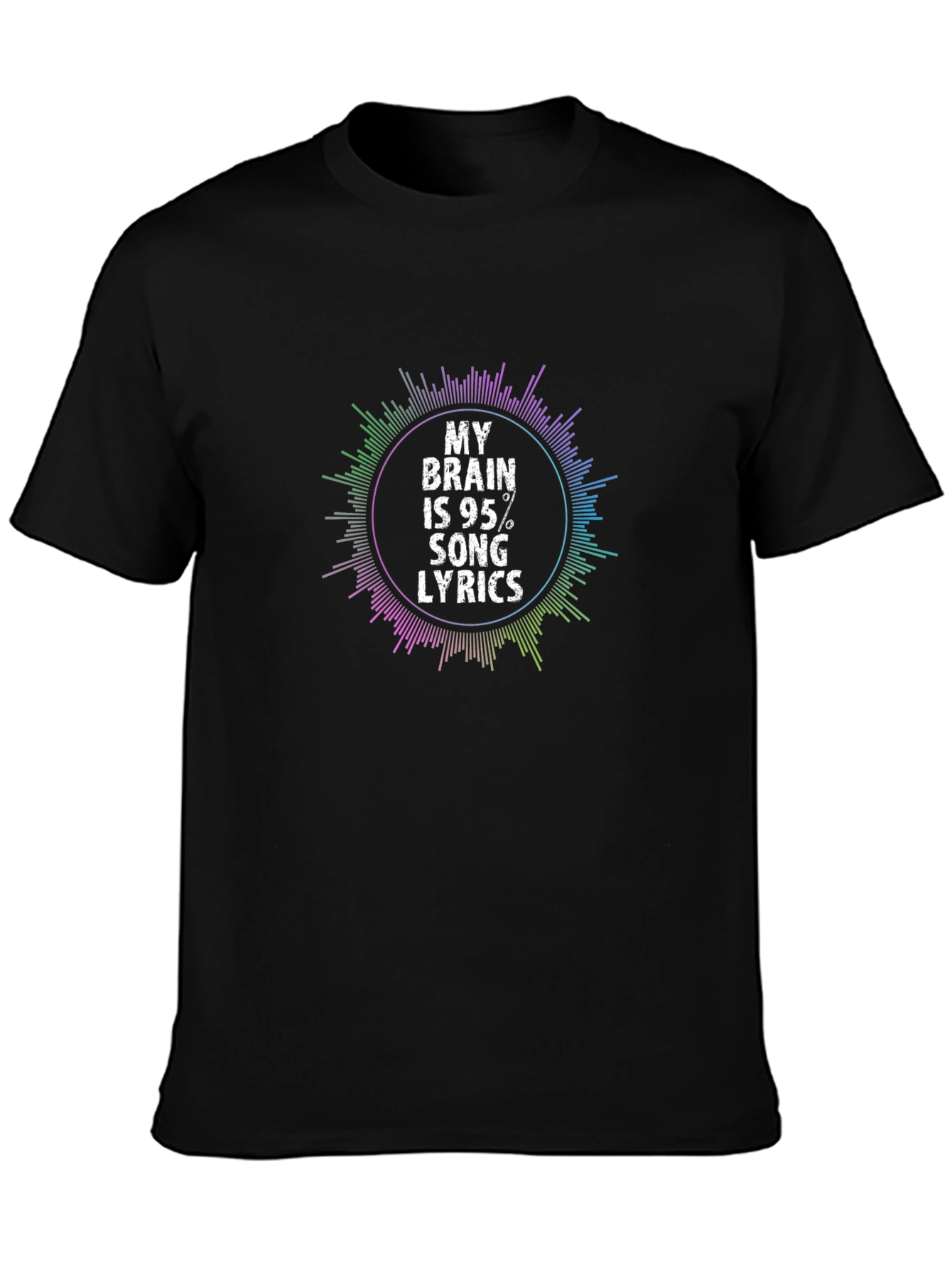 My Brain is 95% Song Lyrics Graphic Tee