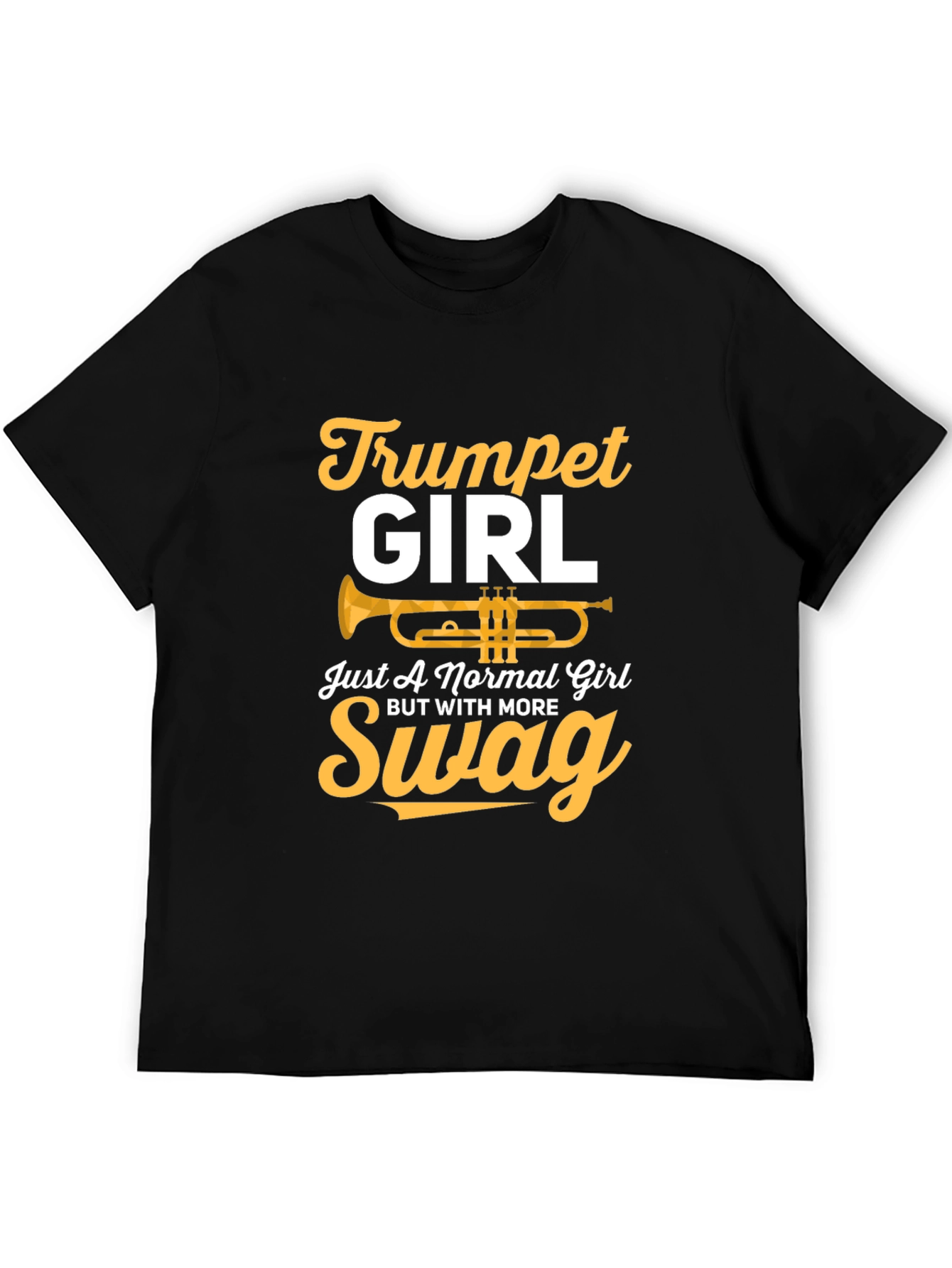 Trumpet Girl Swag Black T-Shirt