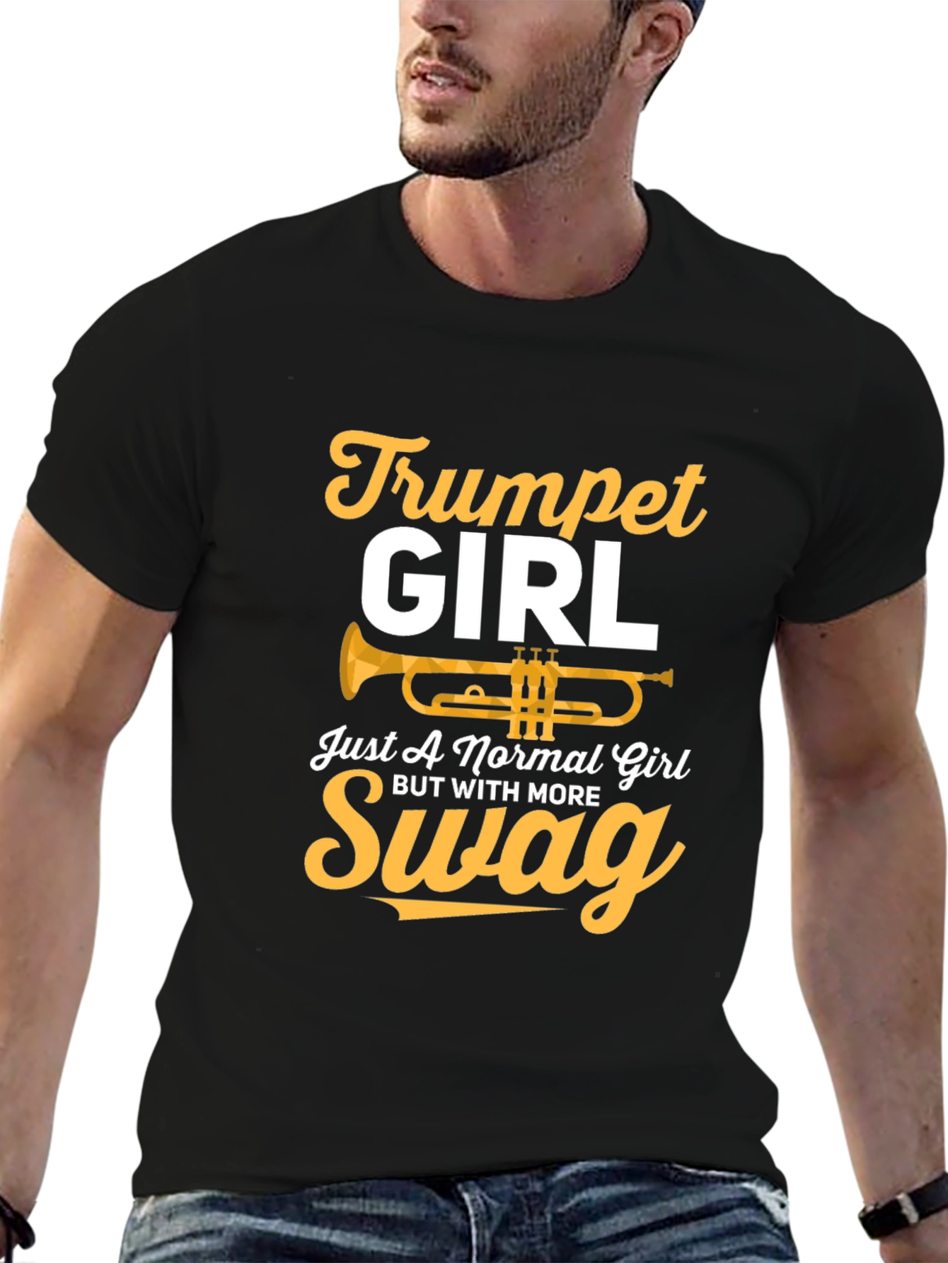 Trumpet Girl Swag Black T-Shirt