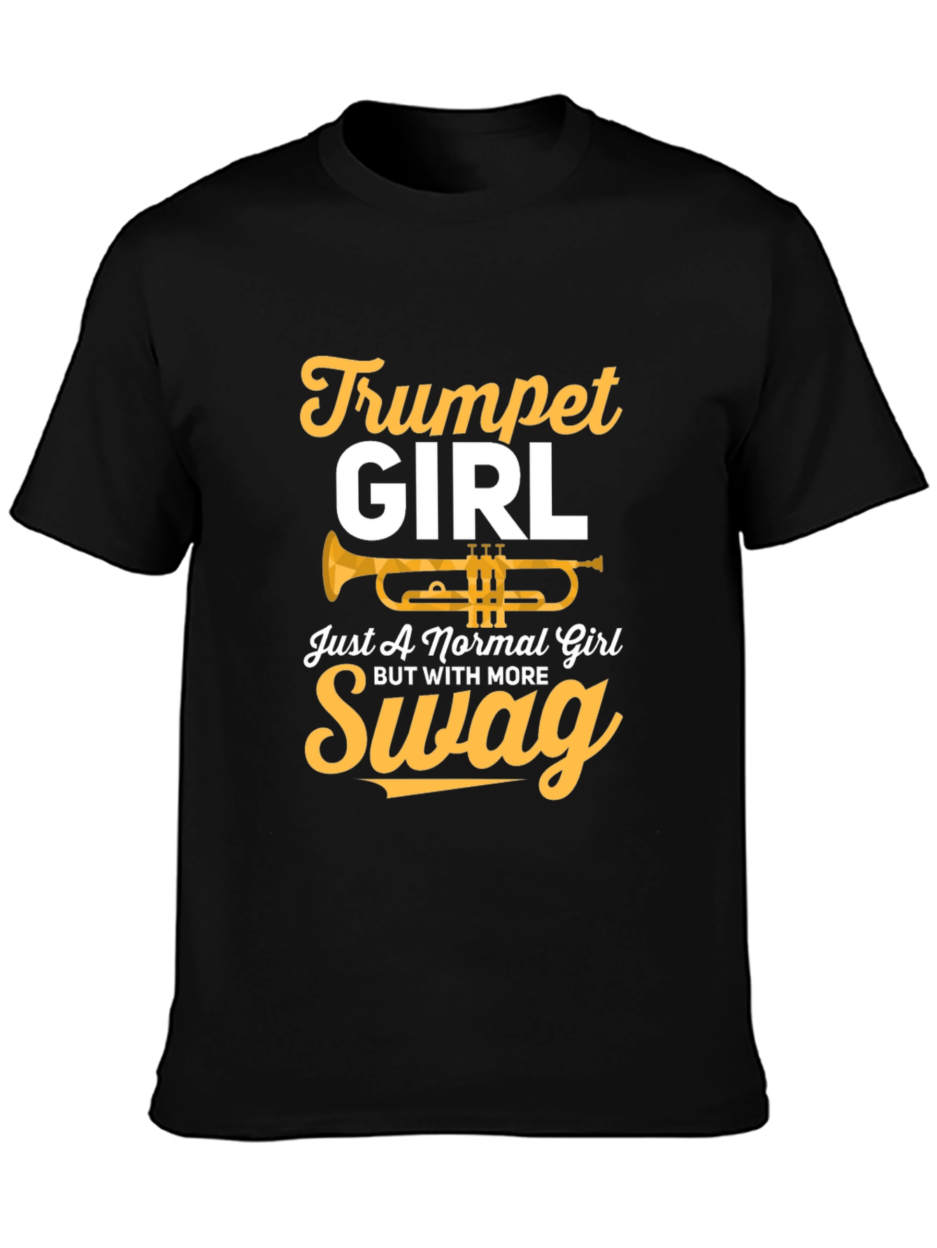 Trumpet Girl Swag Black T-Shirt