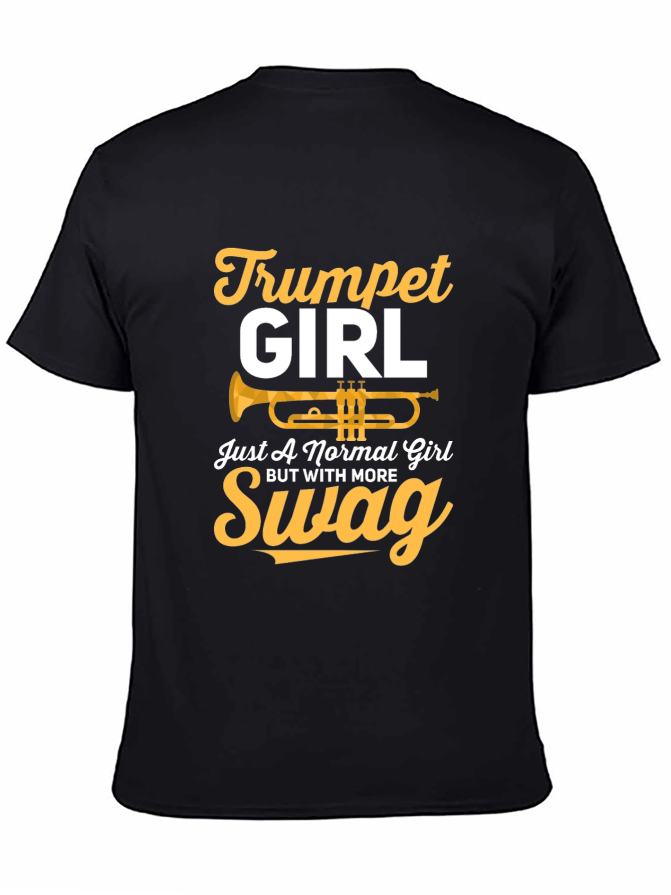 Trumpet Girl Swag Black T-Shirt