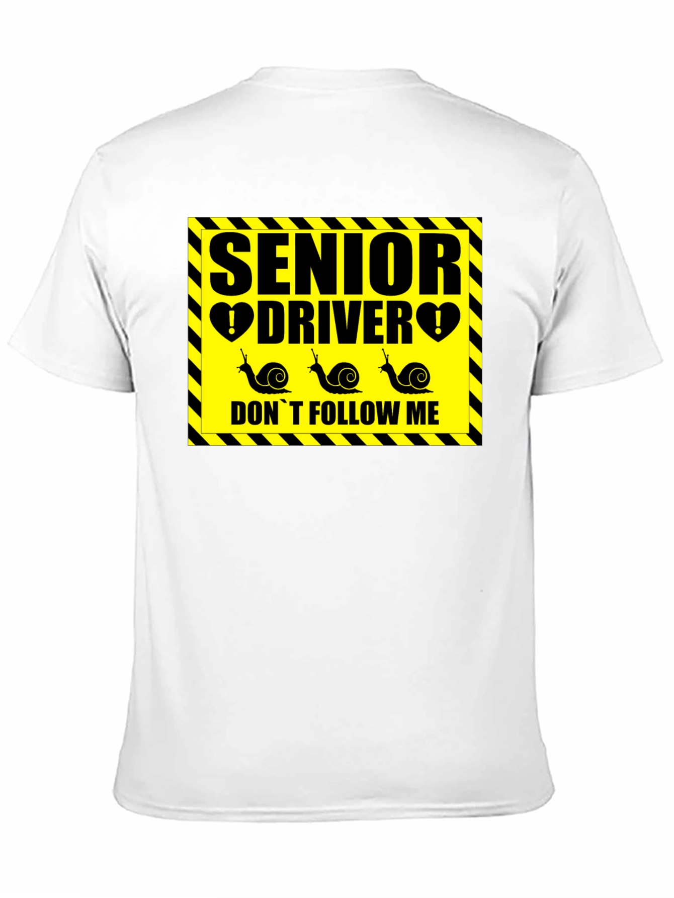 Senior Driver Funny Snail Graphic Novelty T-Shirt