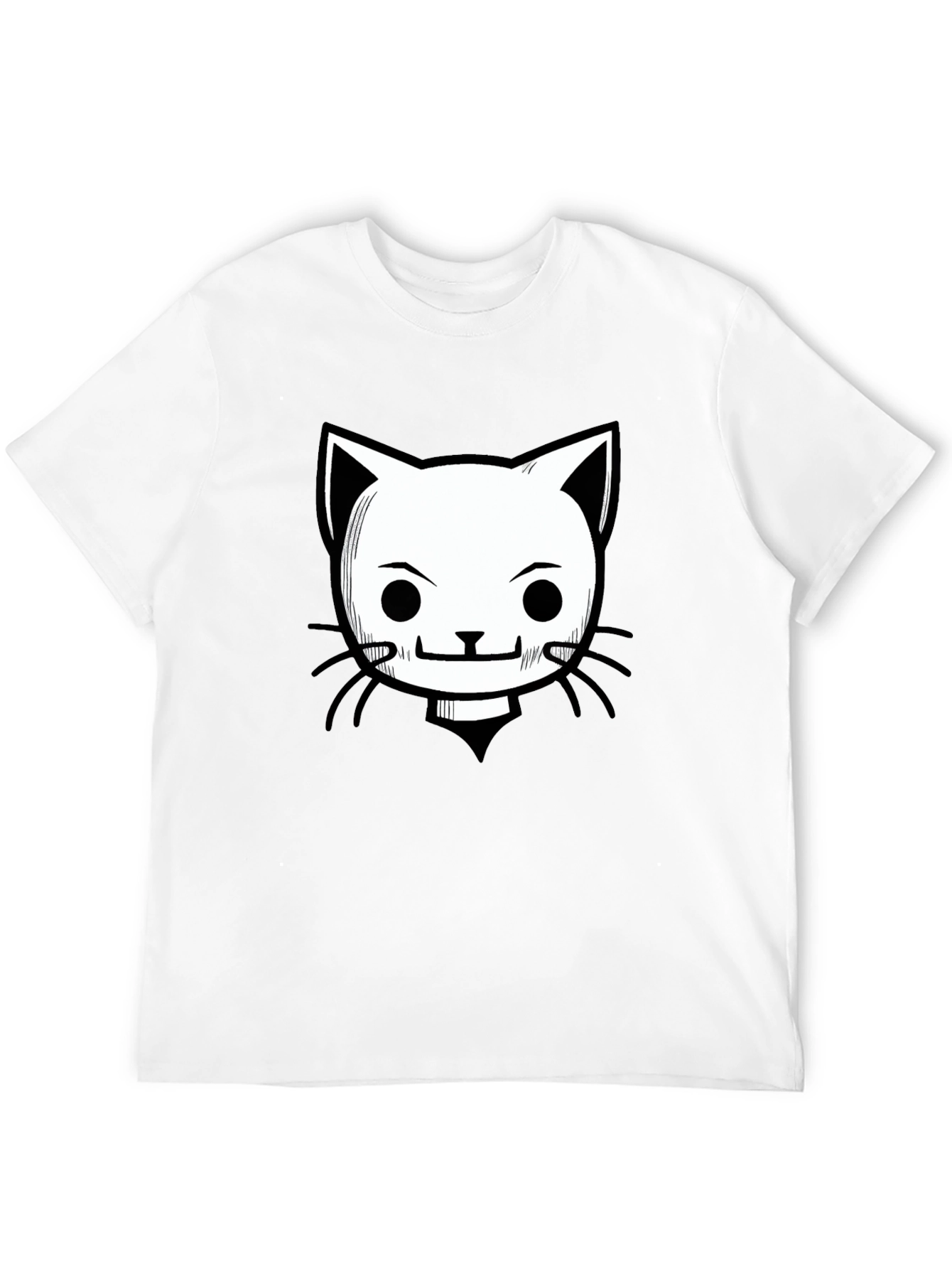 Cool Cat Graphic T-Shirt - Black Crew Neck Tee