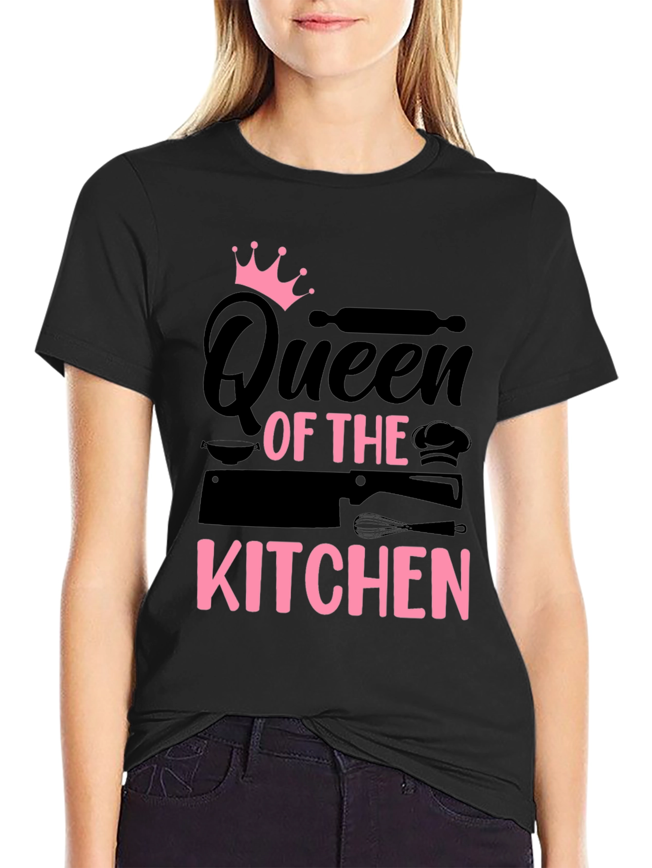 Queen of the Kitchen Black T-Shirt
