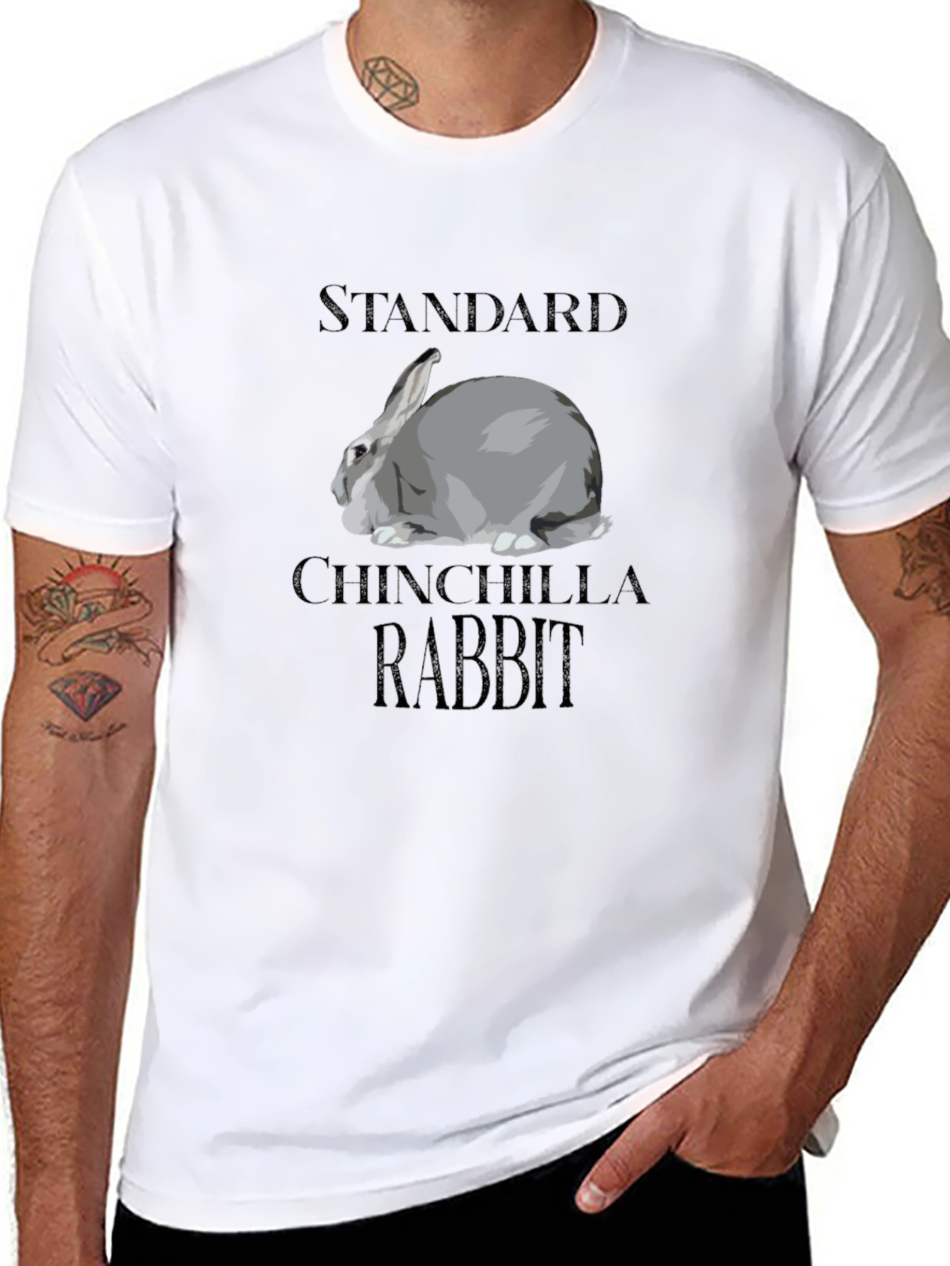 Standard Chinchilla Rabbit Graphic T-Shirt
